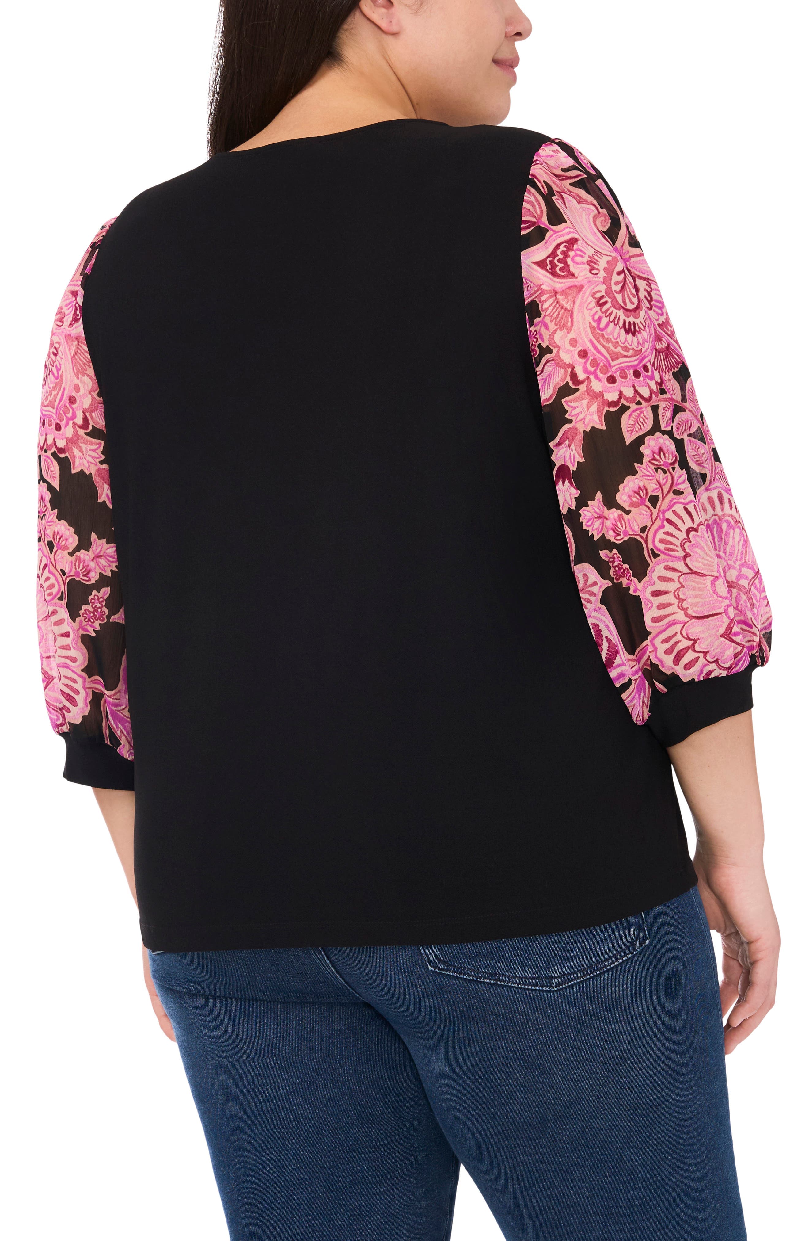 Mixed Media Crepe Top - image 2