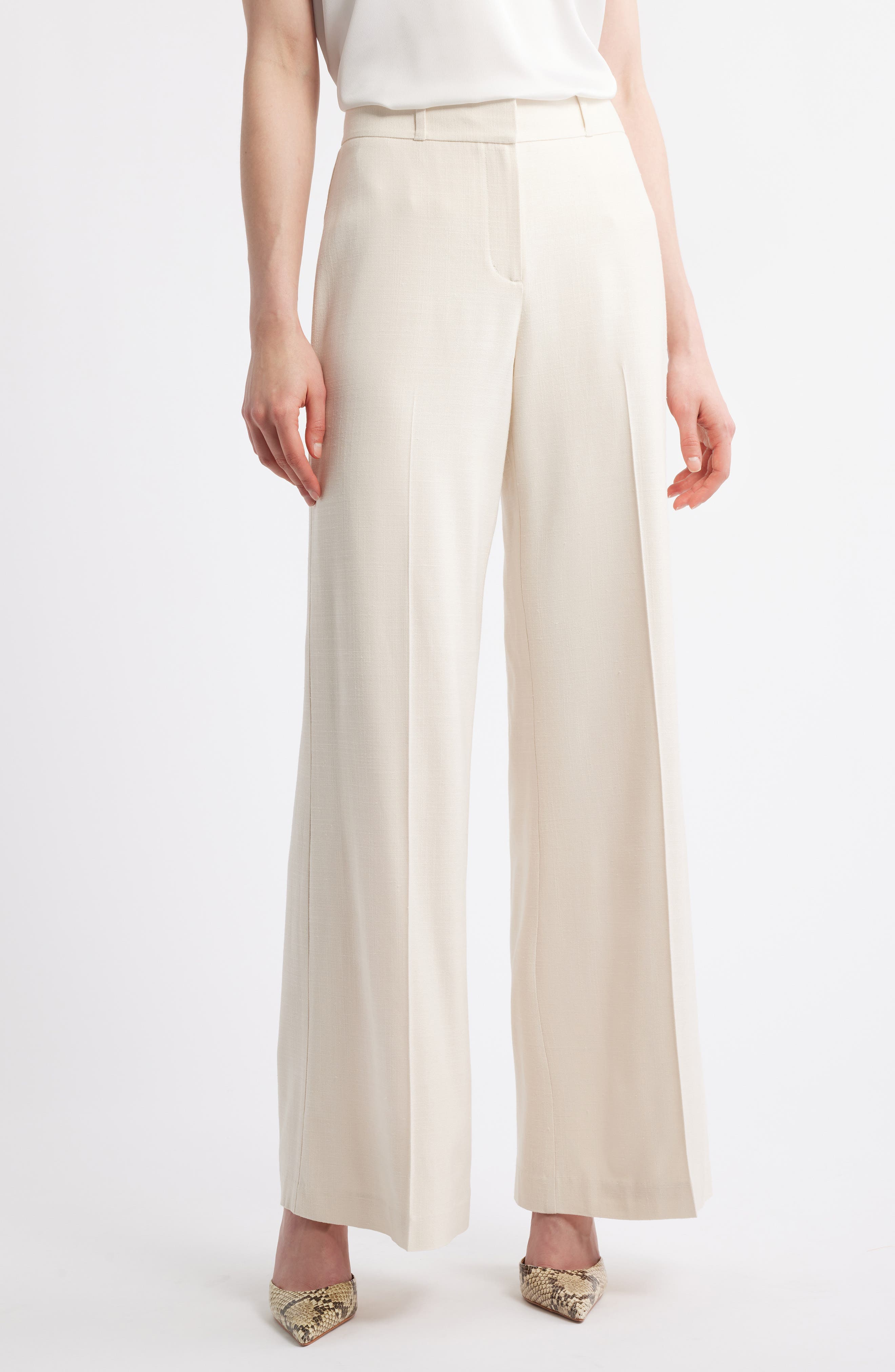 Flat Front Wide Leg Pants - image 1