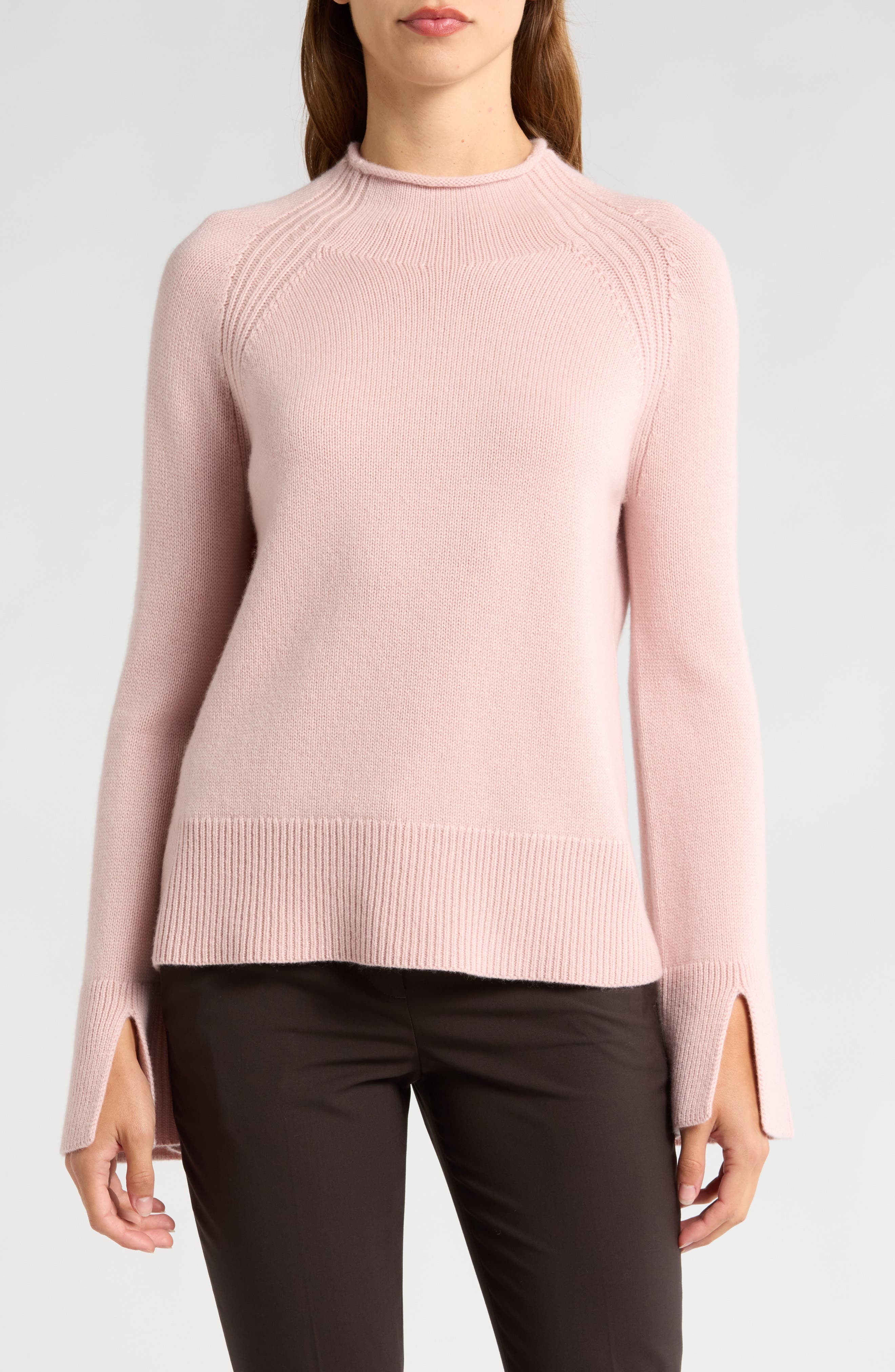 Karinella Trumpet Sleeve Cashmere Sweater - image 1