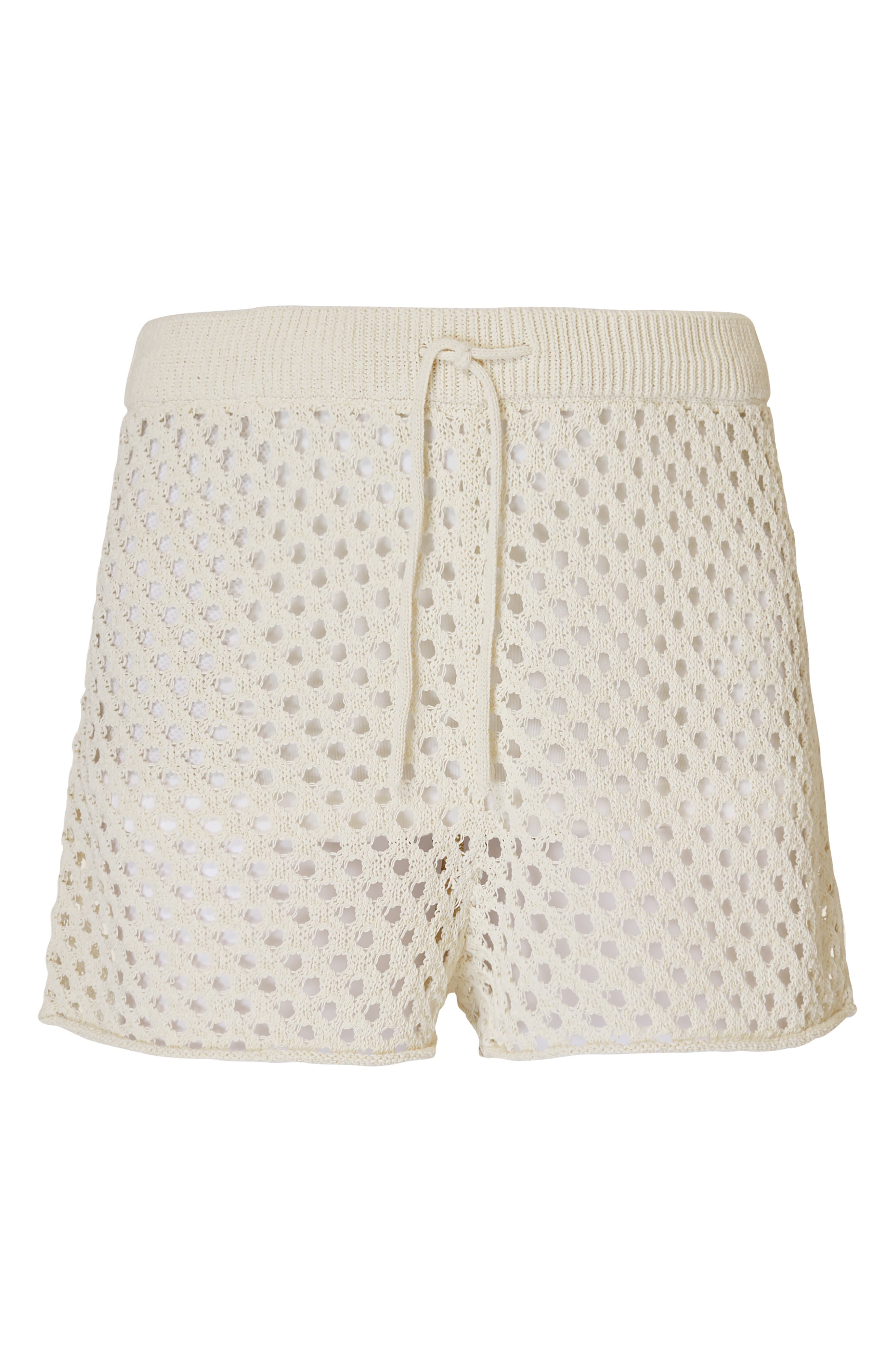 Beachside Open Stitch Cover-Up Sweater Shorts - image 2