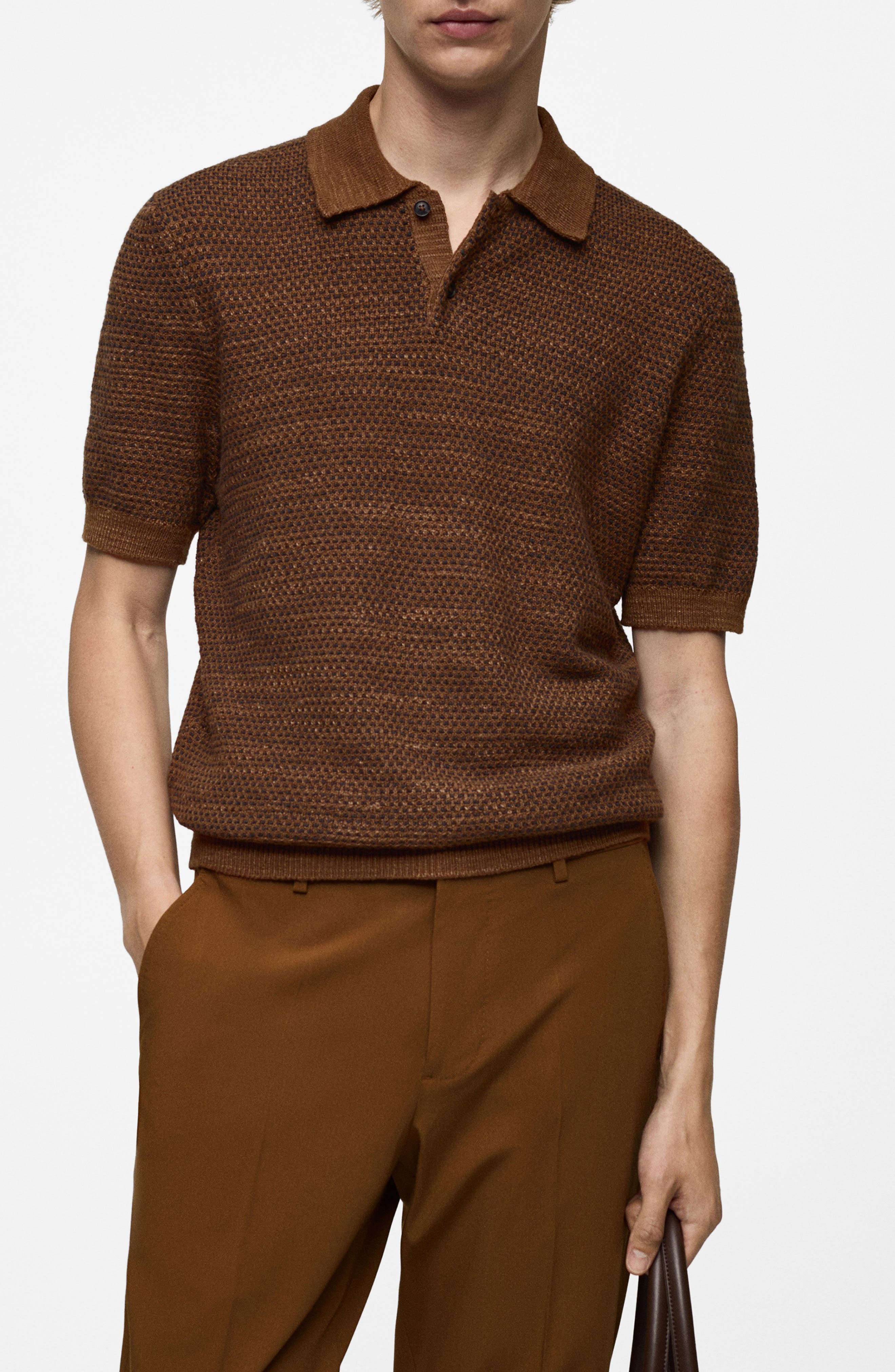 Structured Knit Polo - image 1