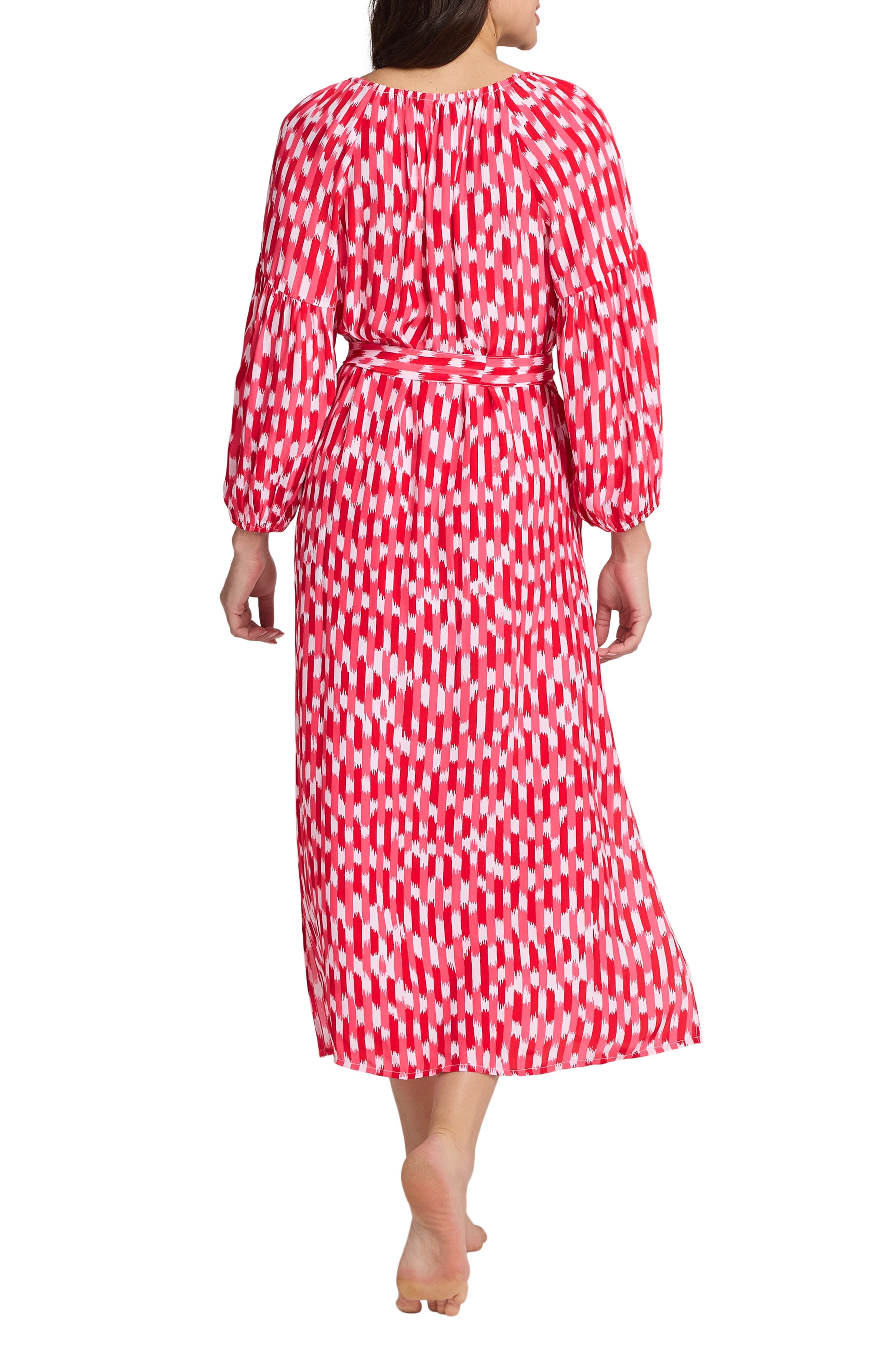 Ikat Stripe Tie Waist Cover-Up Dress - image 2