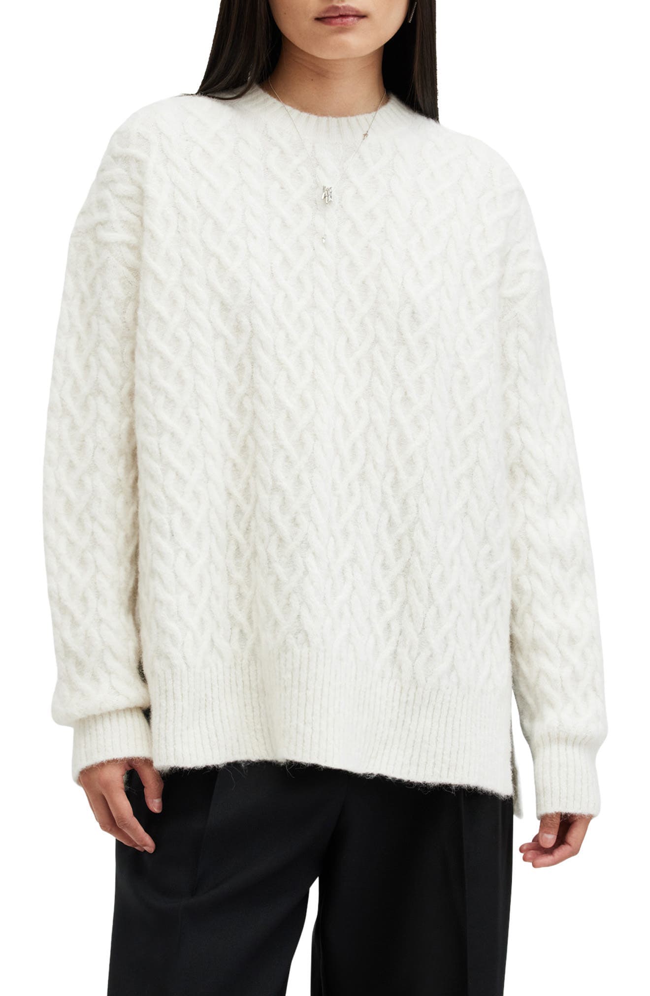 Sirius Relaxed Alpaca Blend Cable Sweater - image 1