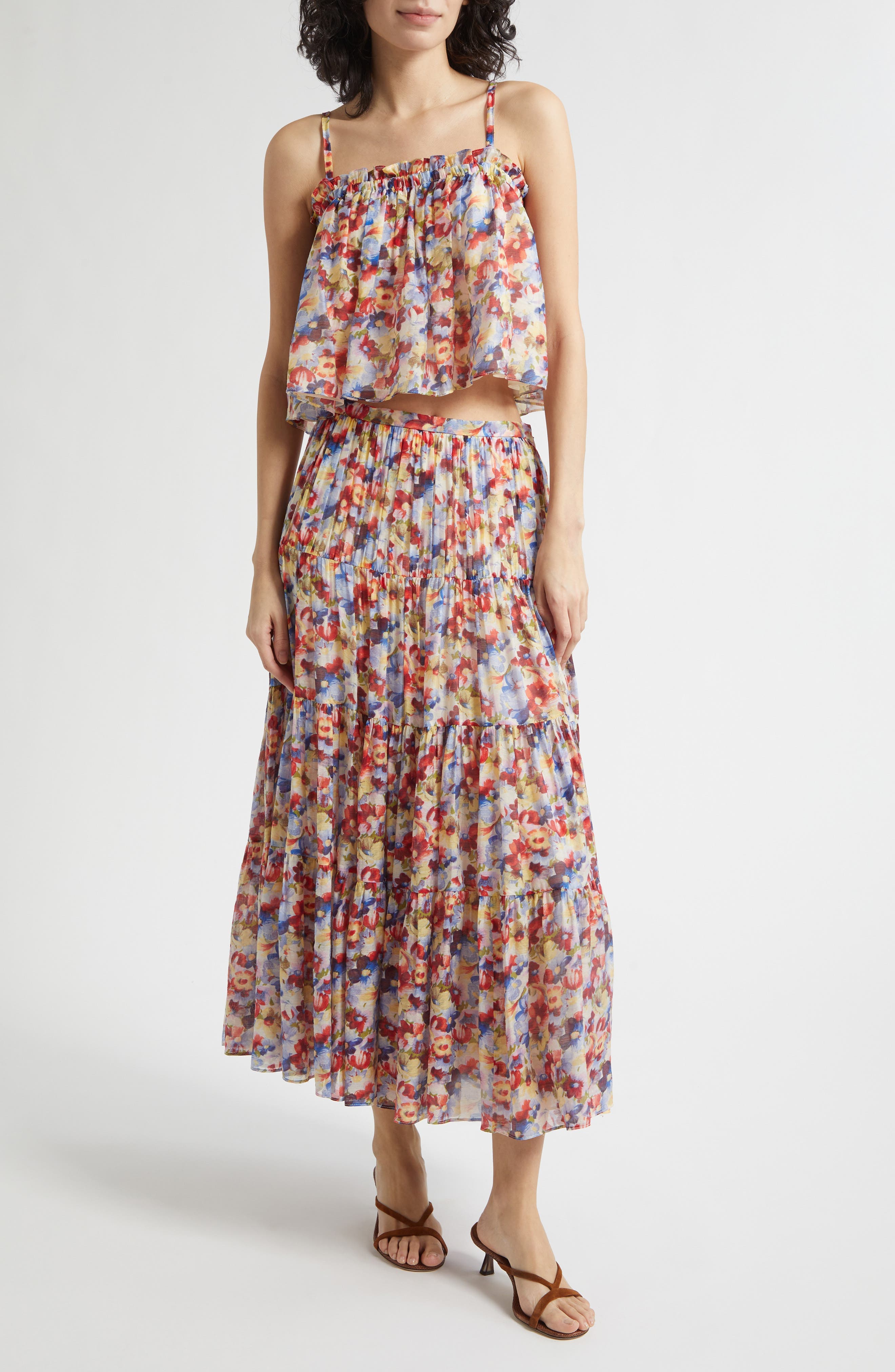 Harper Wildflower Tiered Maxi Skirt - image 2