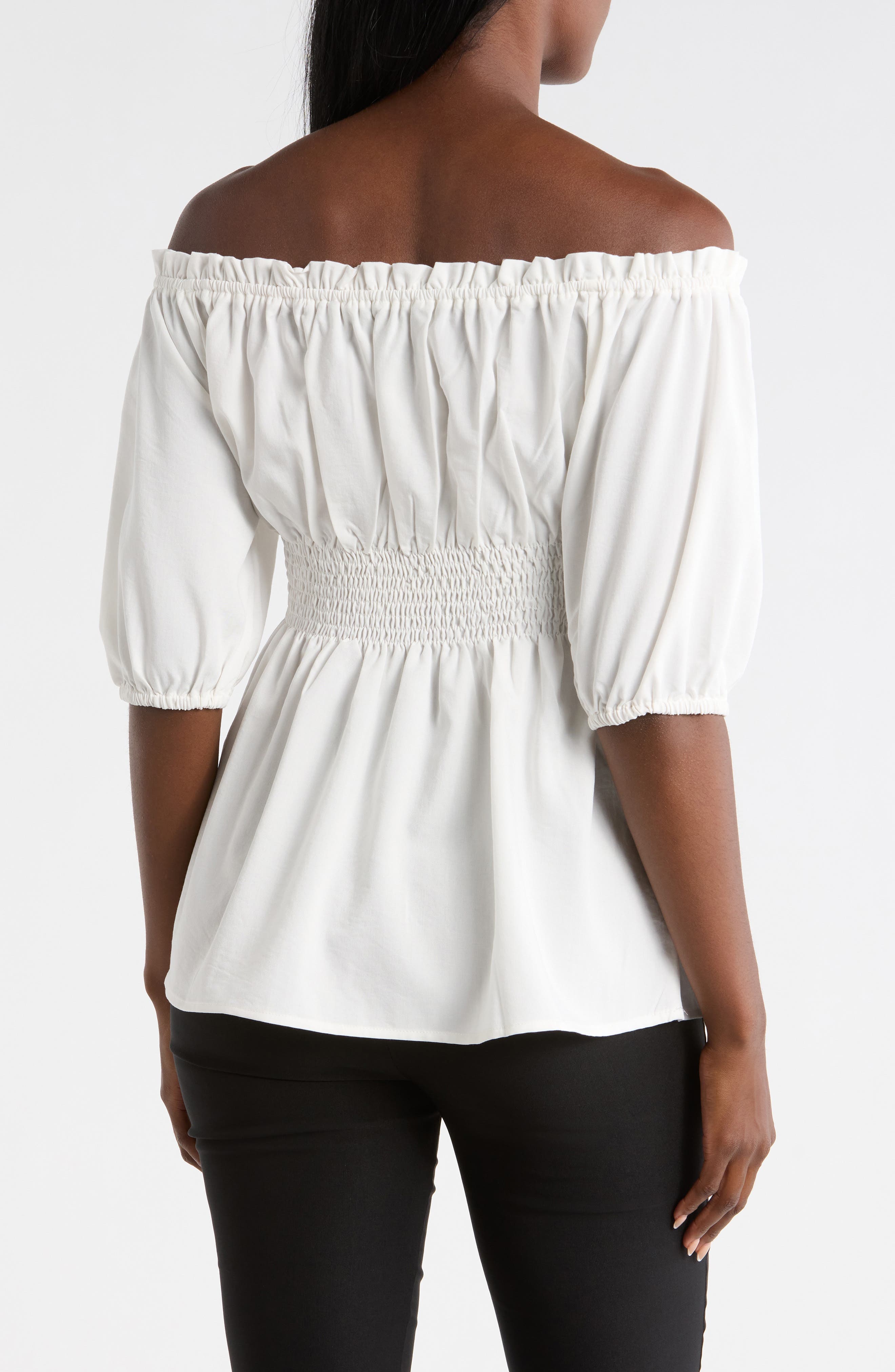 Ruched Waist Cotton Top - image 2
