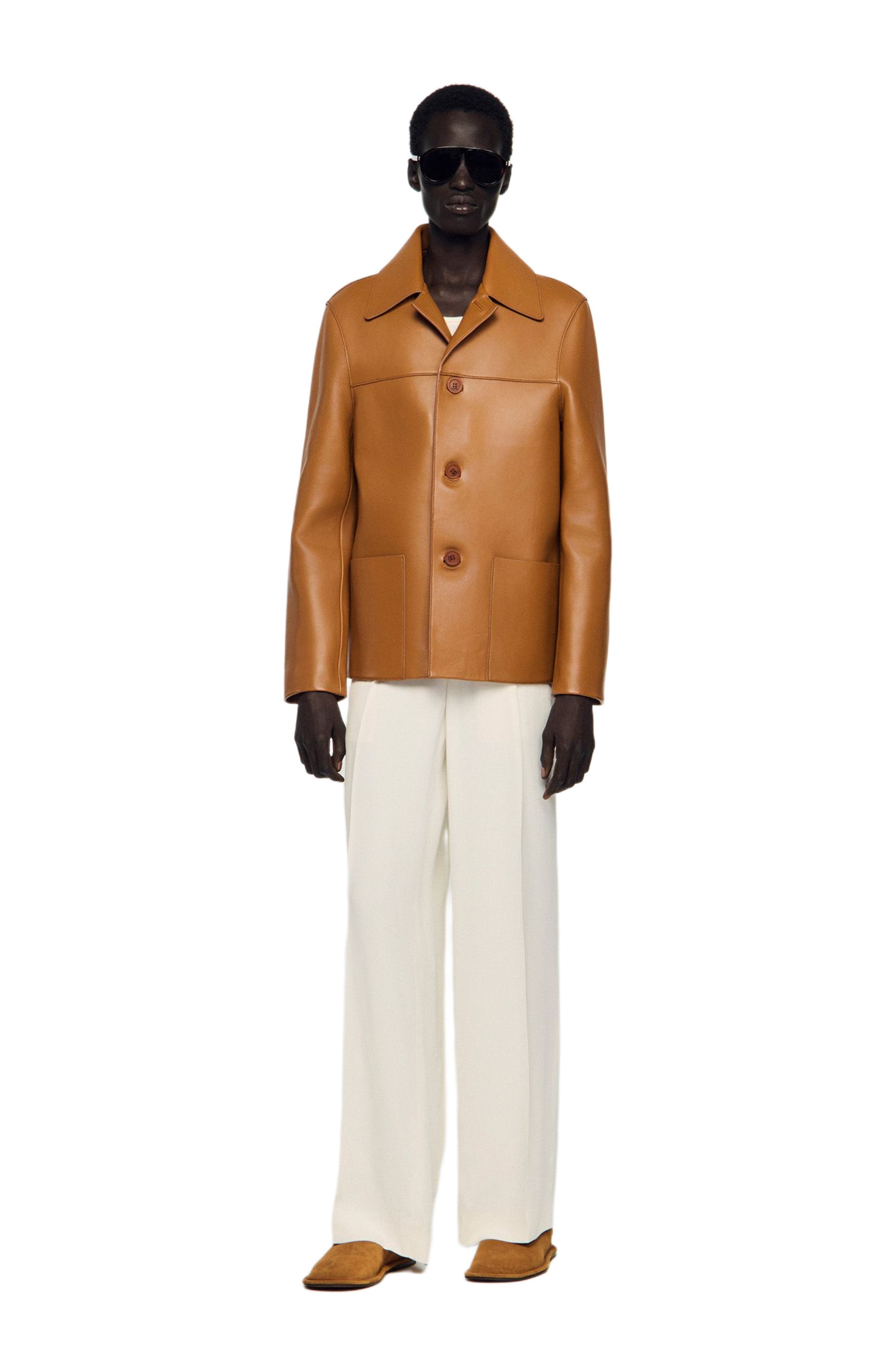 Buttoned lambskin jacket - image 2