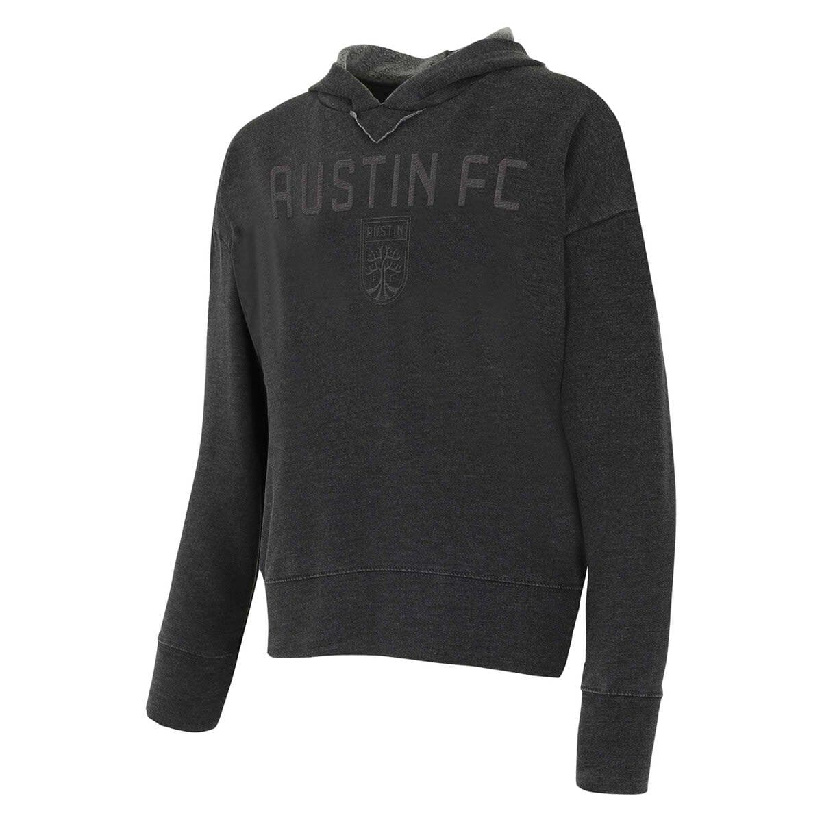 Women's Concepts Sport Charcoal Austin FC Volley Hoodie Long Sleeve T-Shirt - image 2