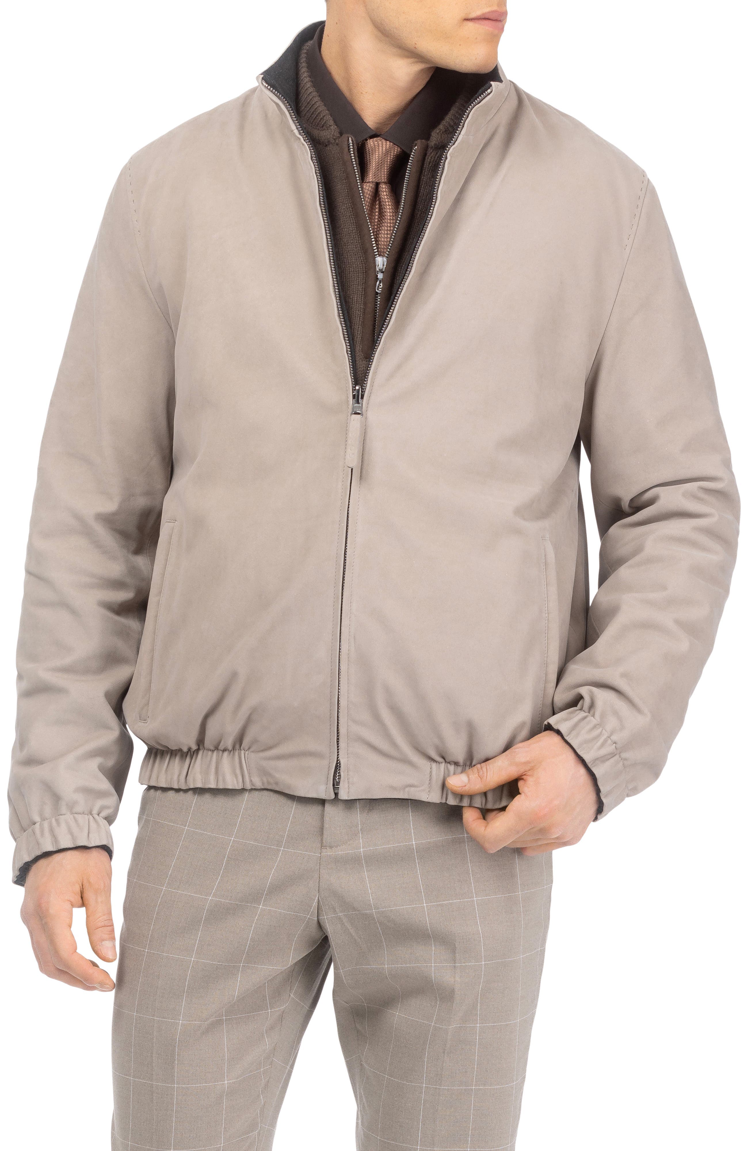 Men's Genuine Nubuck Jacket Reversible To Cashmere & Wool Crafted From Loro Piana - image 5