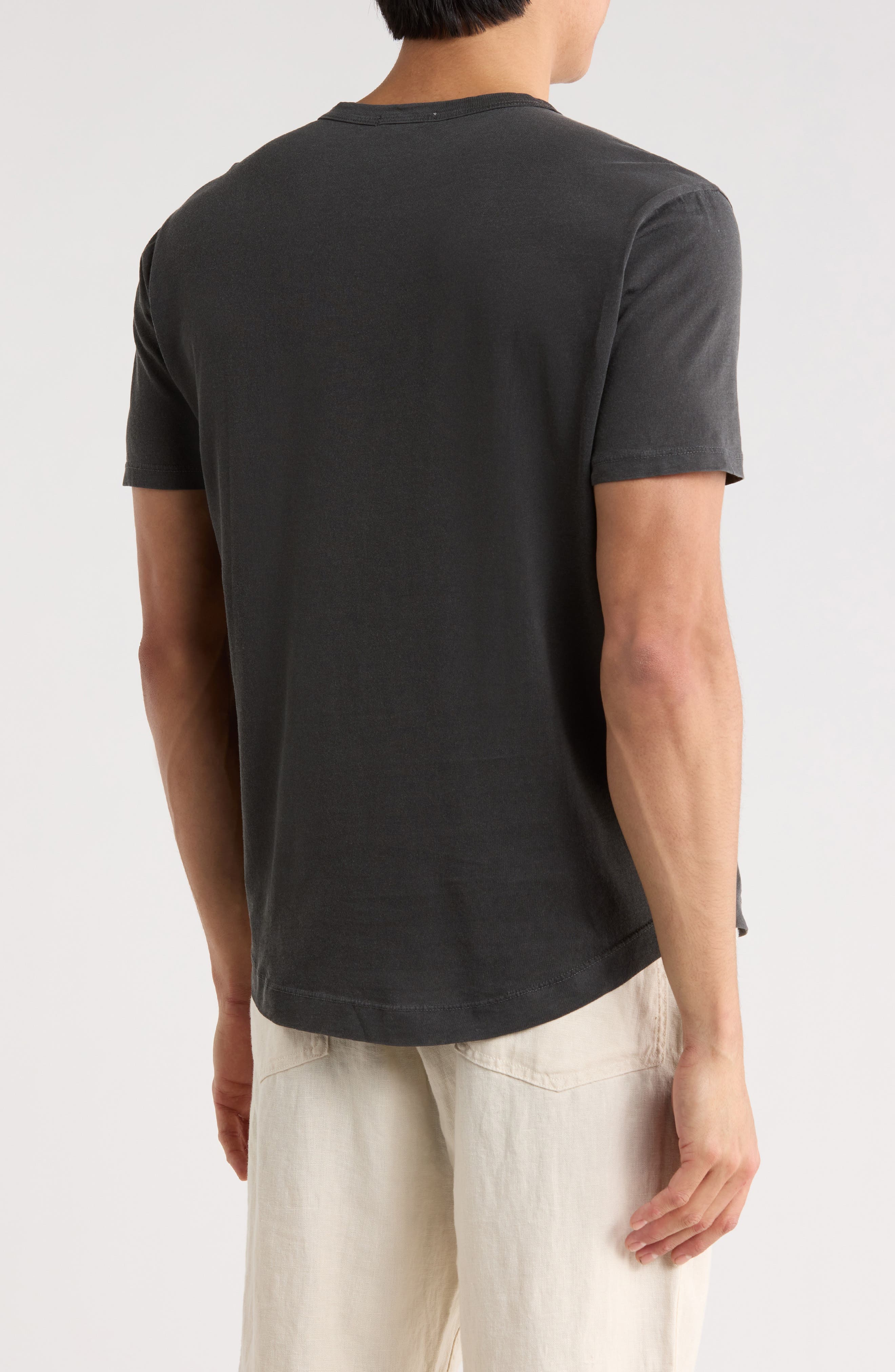 Pima Cotton Curved Hem T-Shirt - image 2