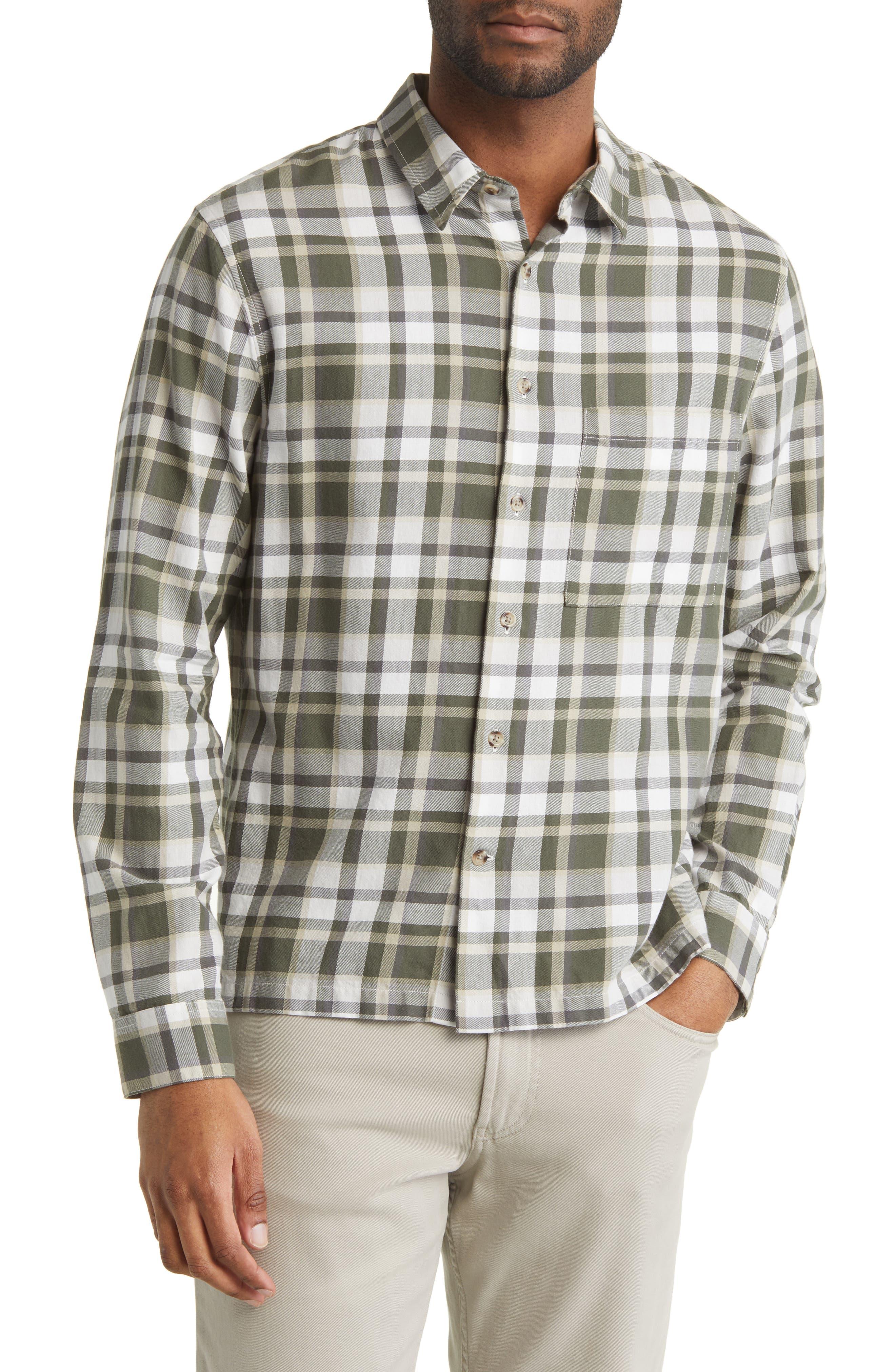 Maison Classic Fit Plaid Button-Up Shirt