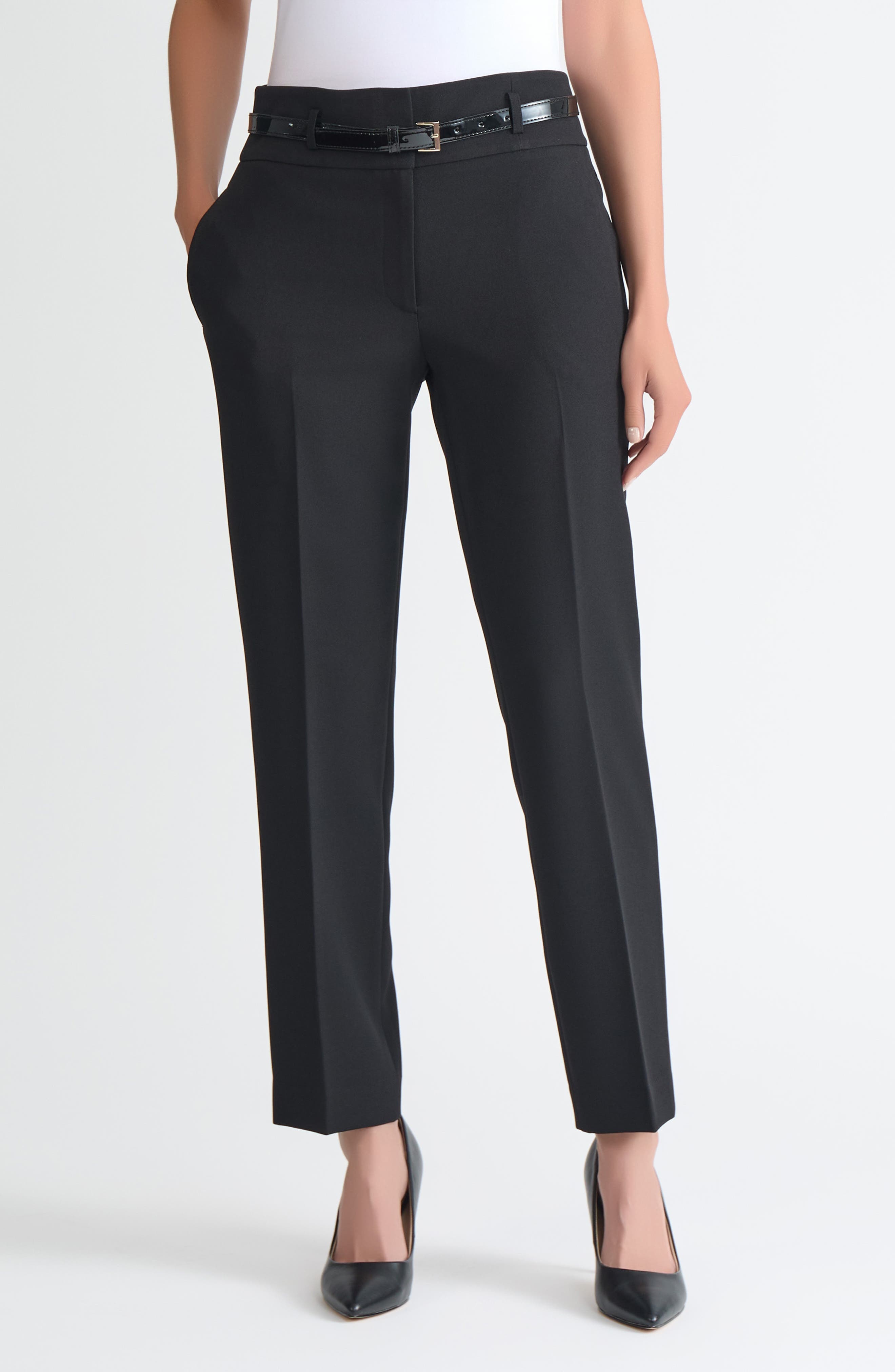 Belted Slim Fit Pants - image 1
