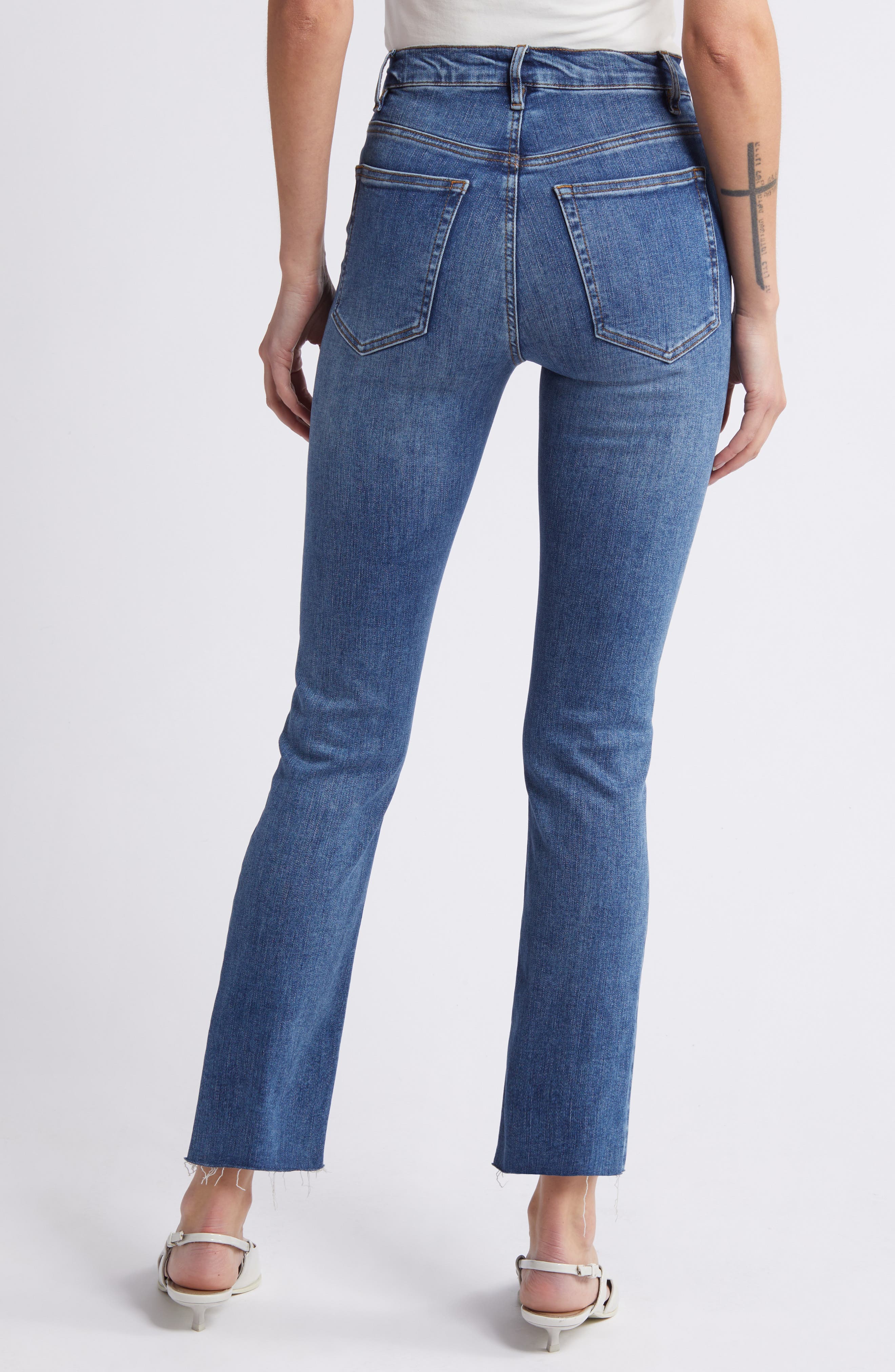 Le High Raw Step Hem Straight Leg Jeans - image 2