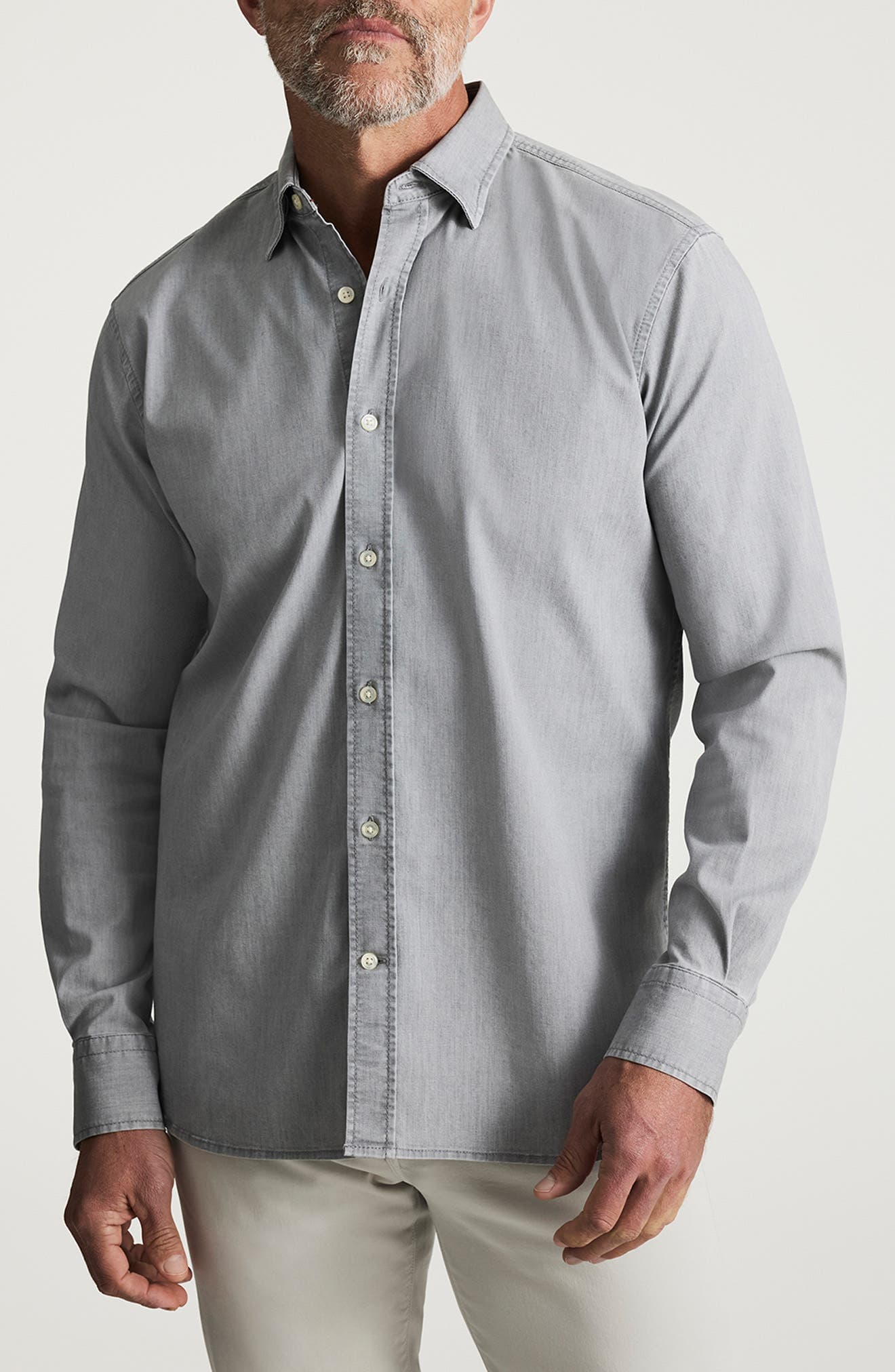 Denim Button-Up Shirt - image 1