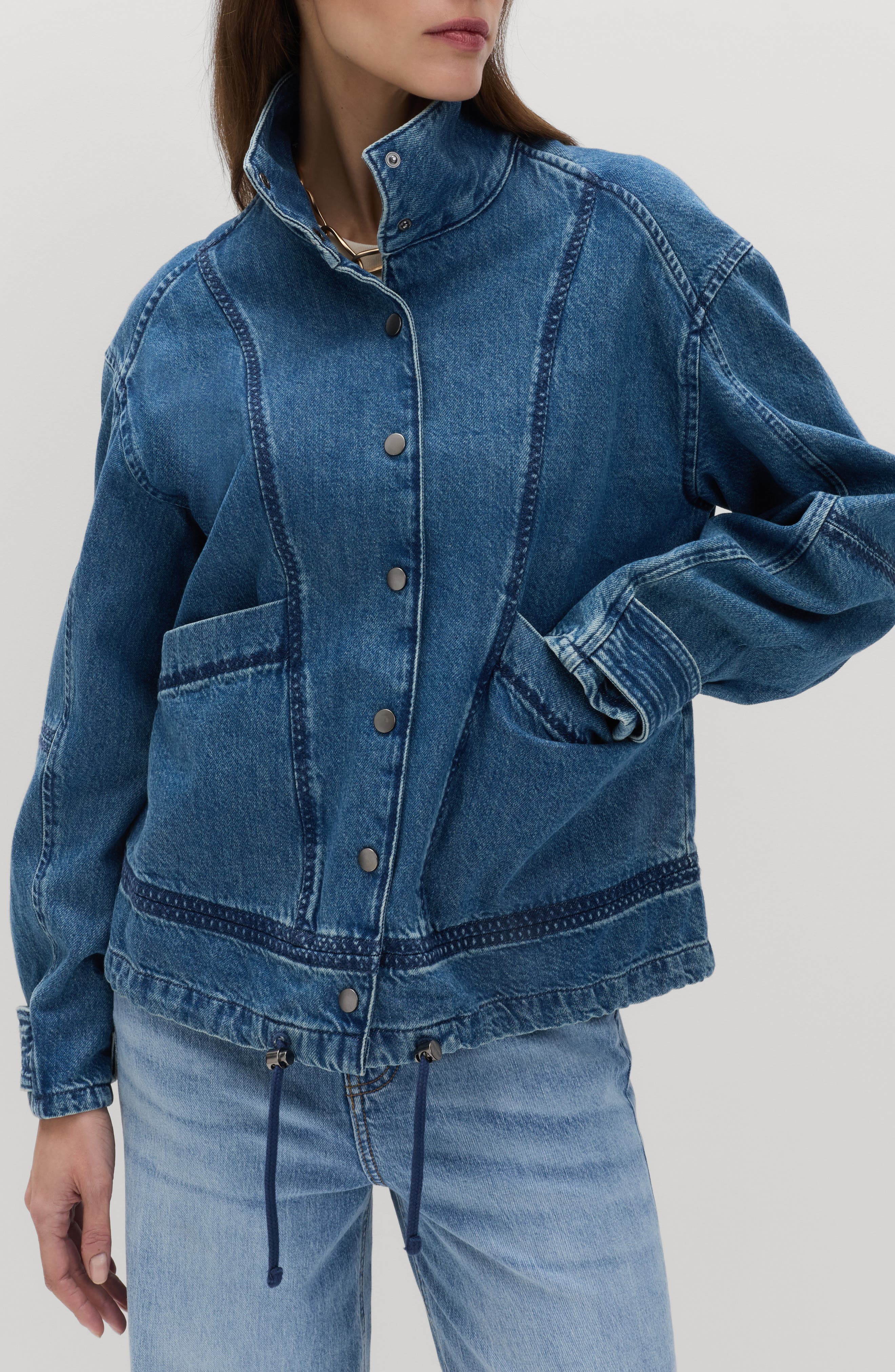 Denim Bomber Jacket - image 1