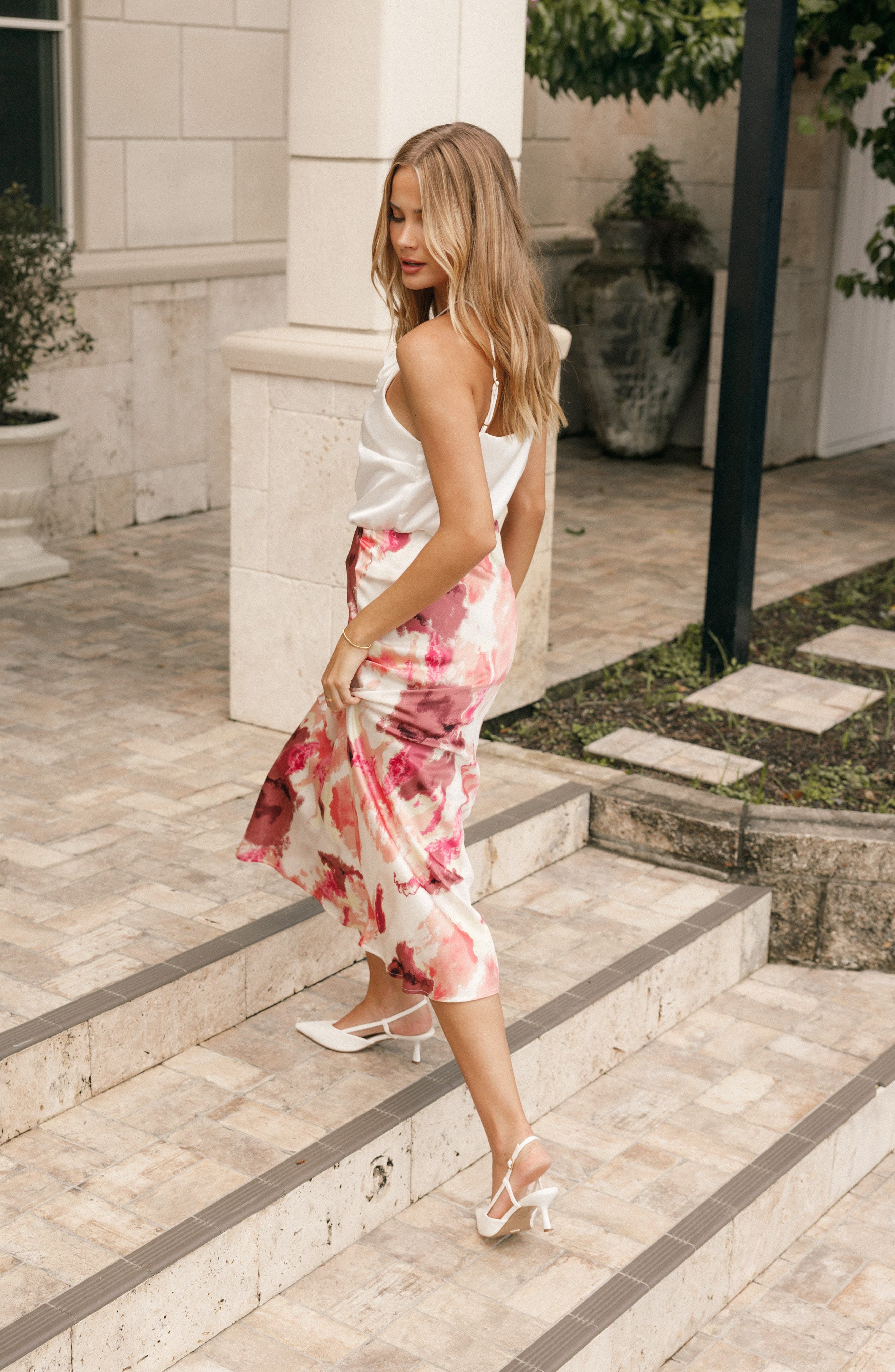 Benton Tie Dye Print High Waist Skirt - image 2