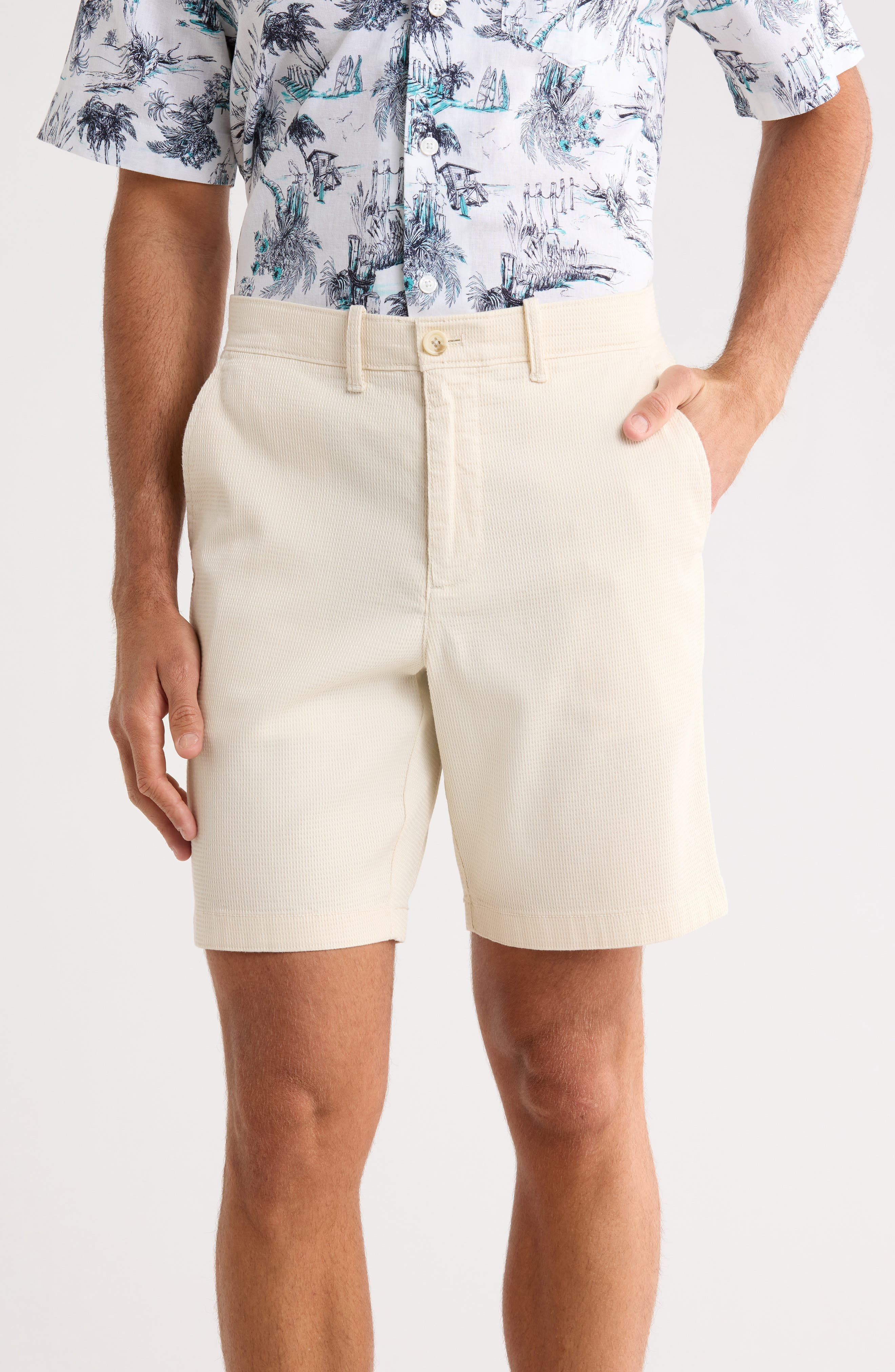 8-Inch Dobby Stretch Cotton Shorts - image 1