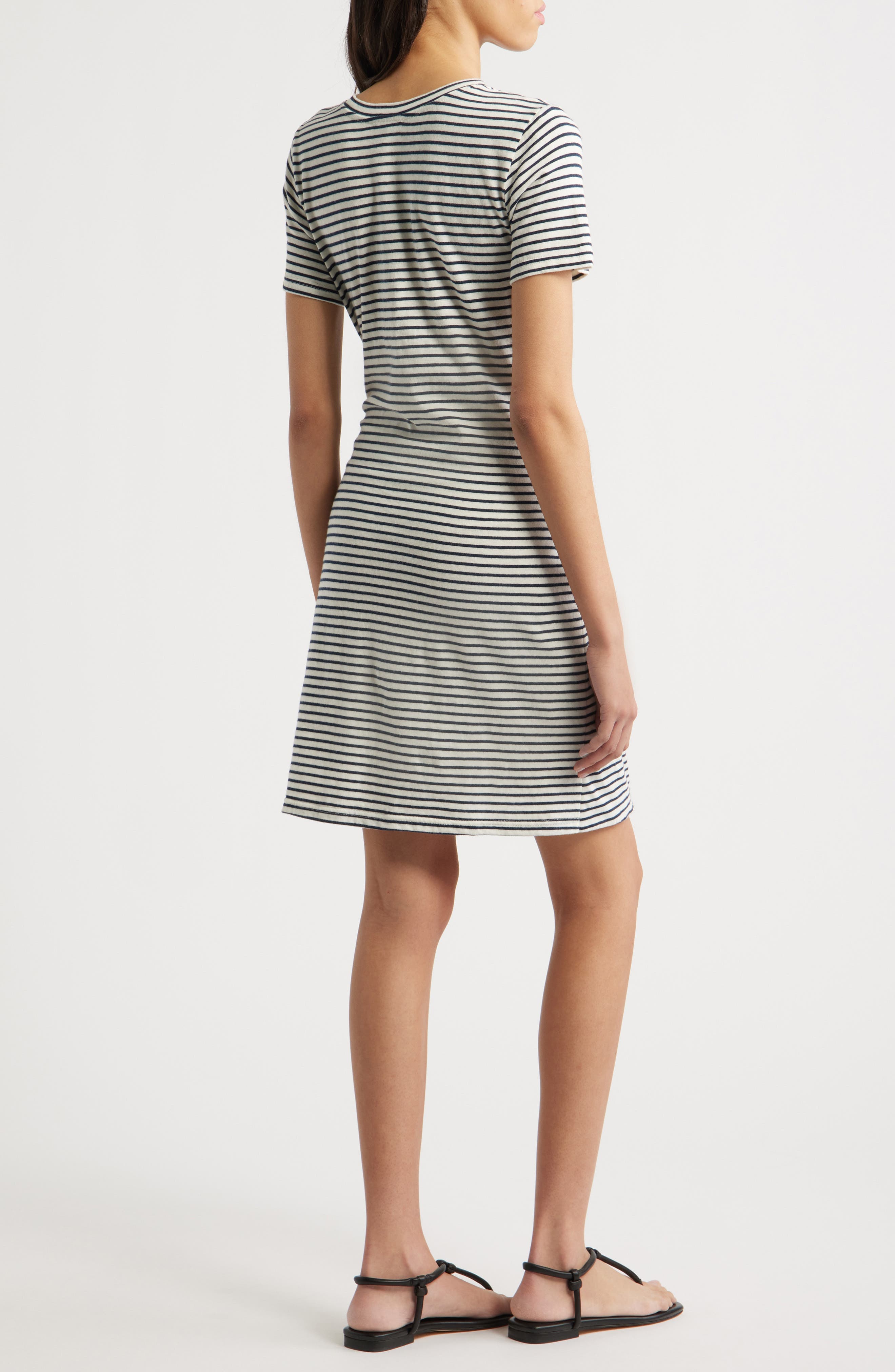 Edie Stripe Tie Waist T-Shirt Dress - image 2