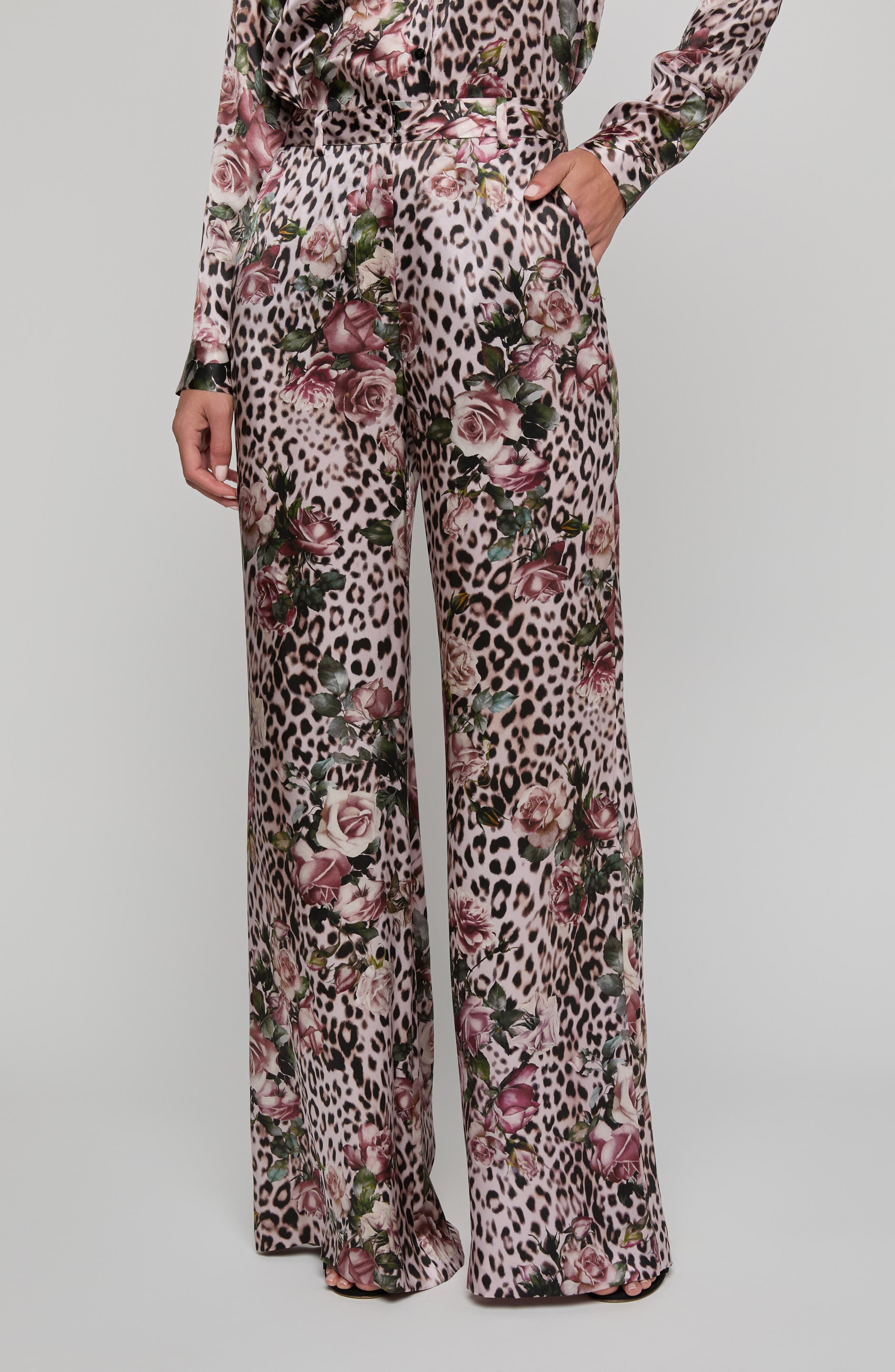 Pilar Silk Wide Leg Pants - image 1