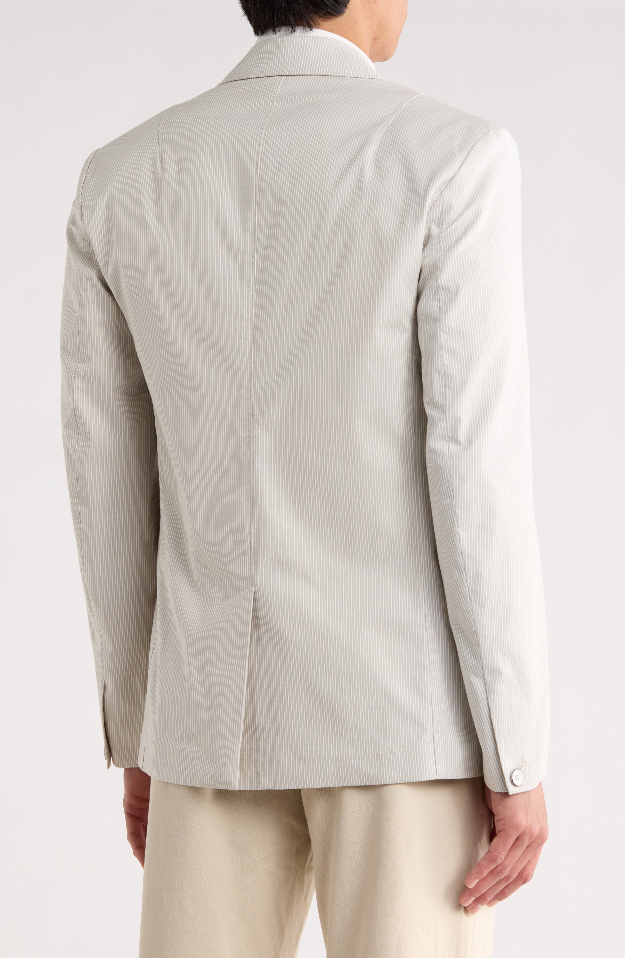Butler Stripe Notch Lapel Stretch Cotton Blazer - image 2