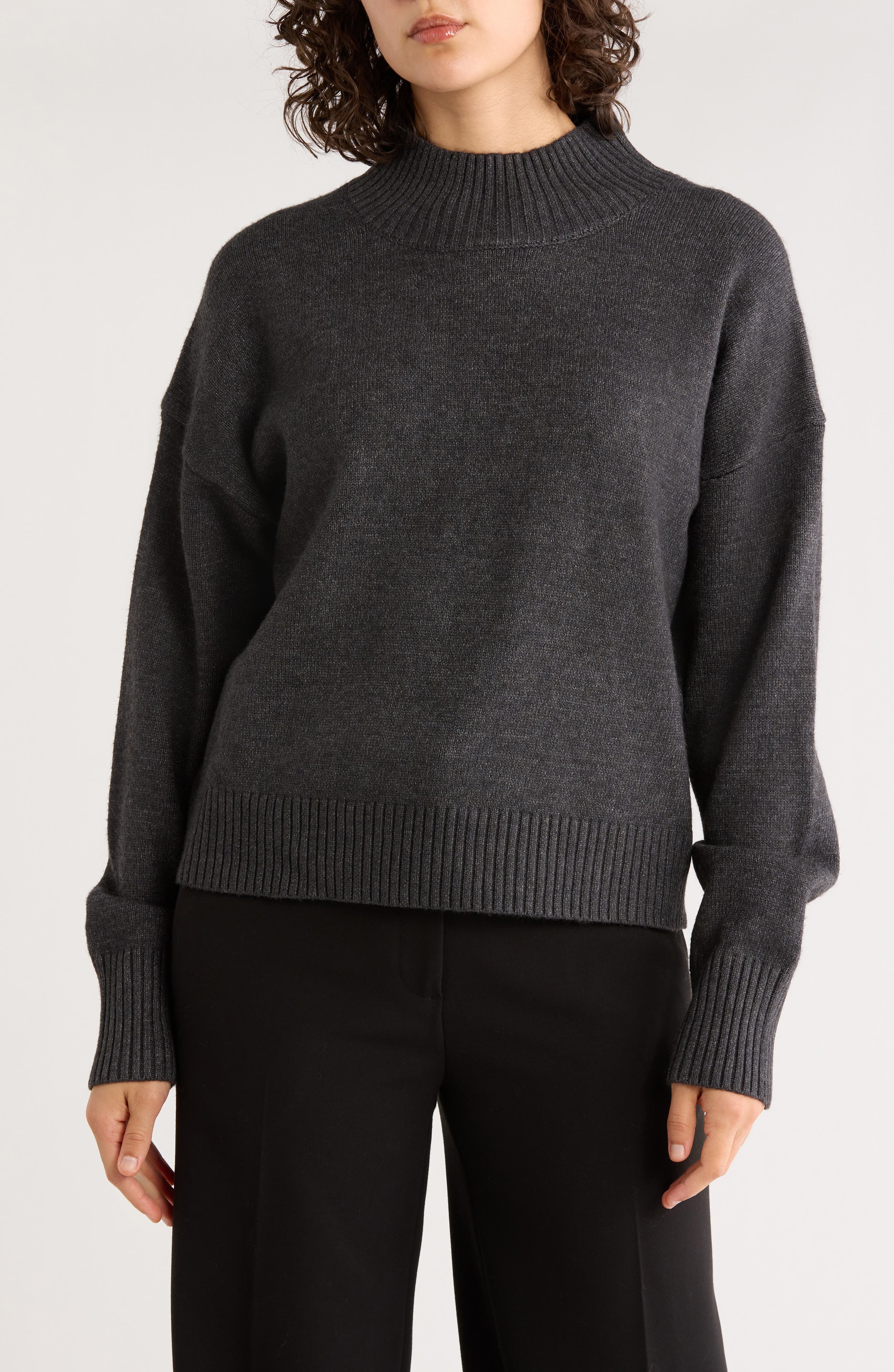 Mock Neck Pullover Sweater - image 1