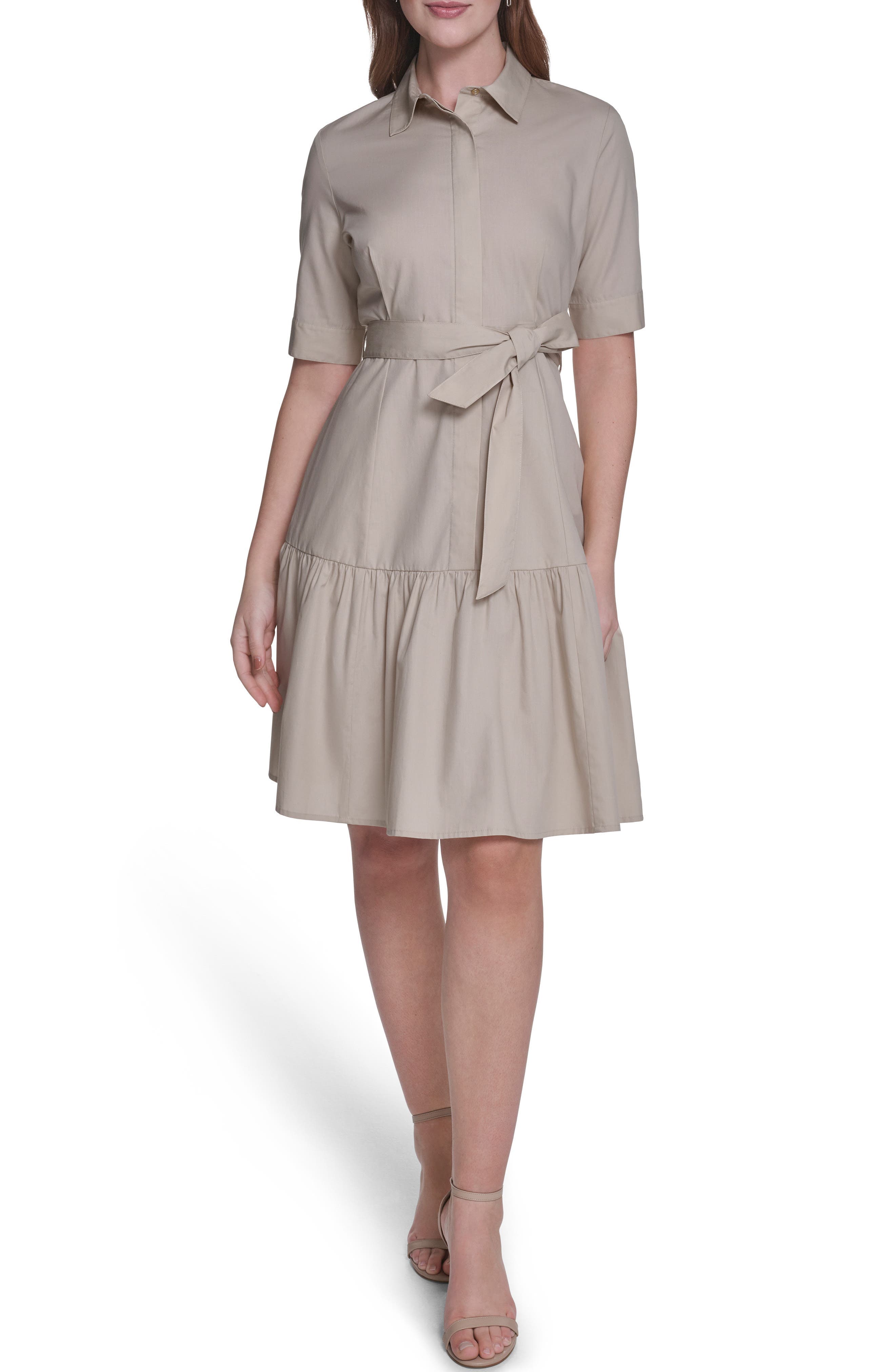 Short Sleeve Cotton Shirtdress - image 3