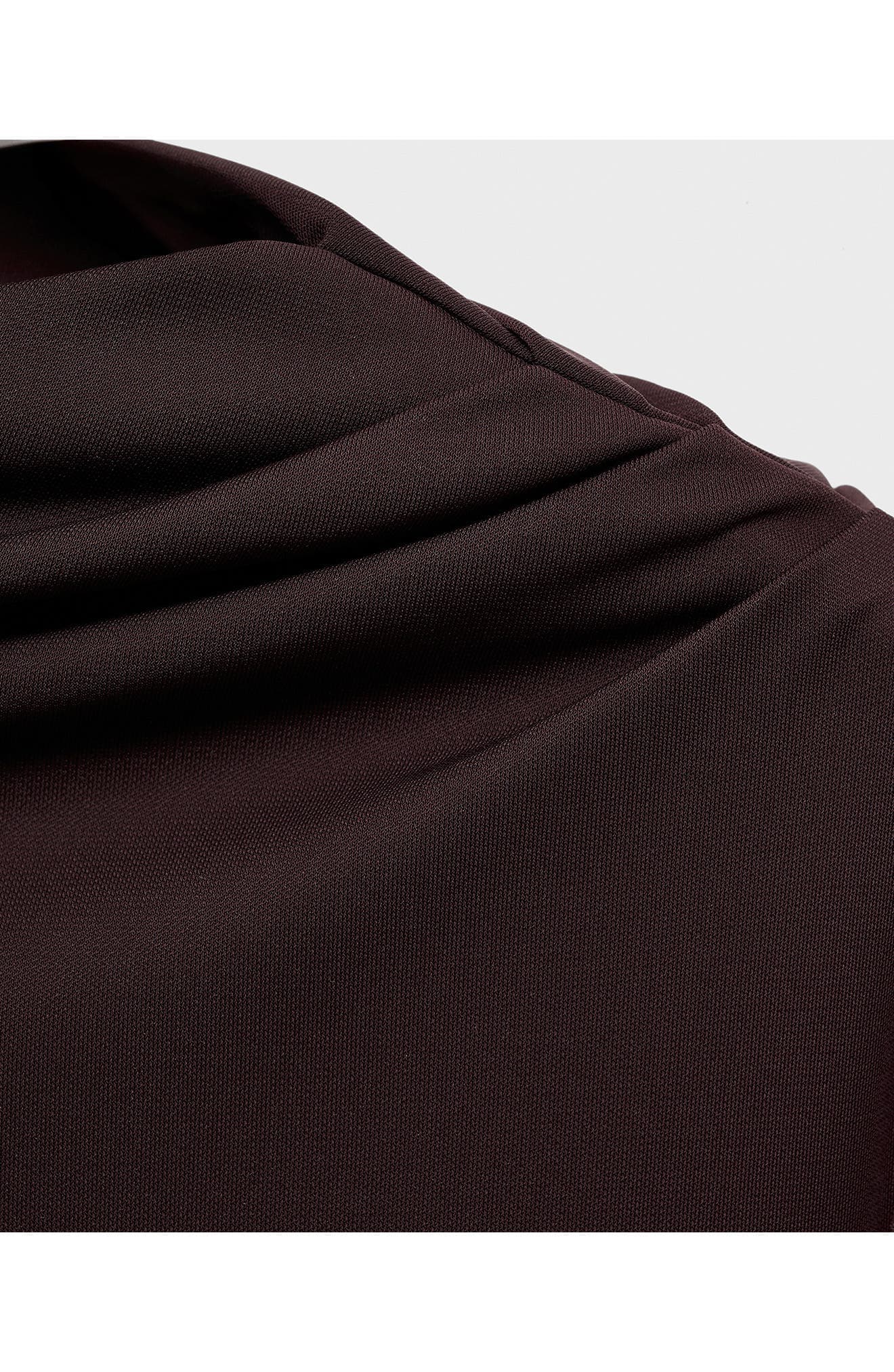 Asymmetric Neck Long Sleeve Midi Dress - image 2