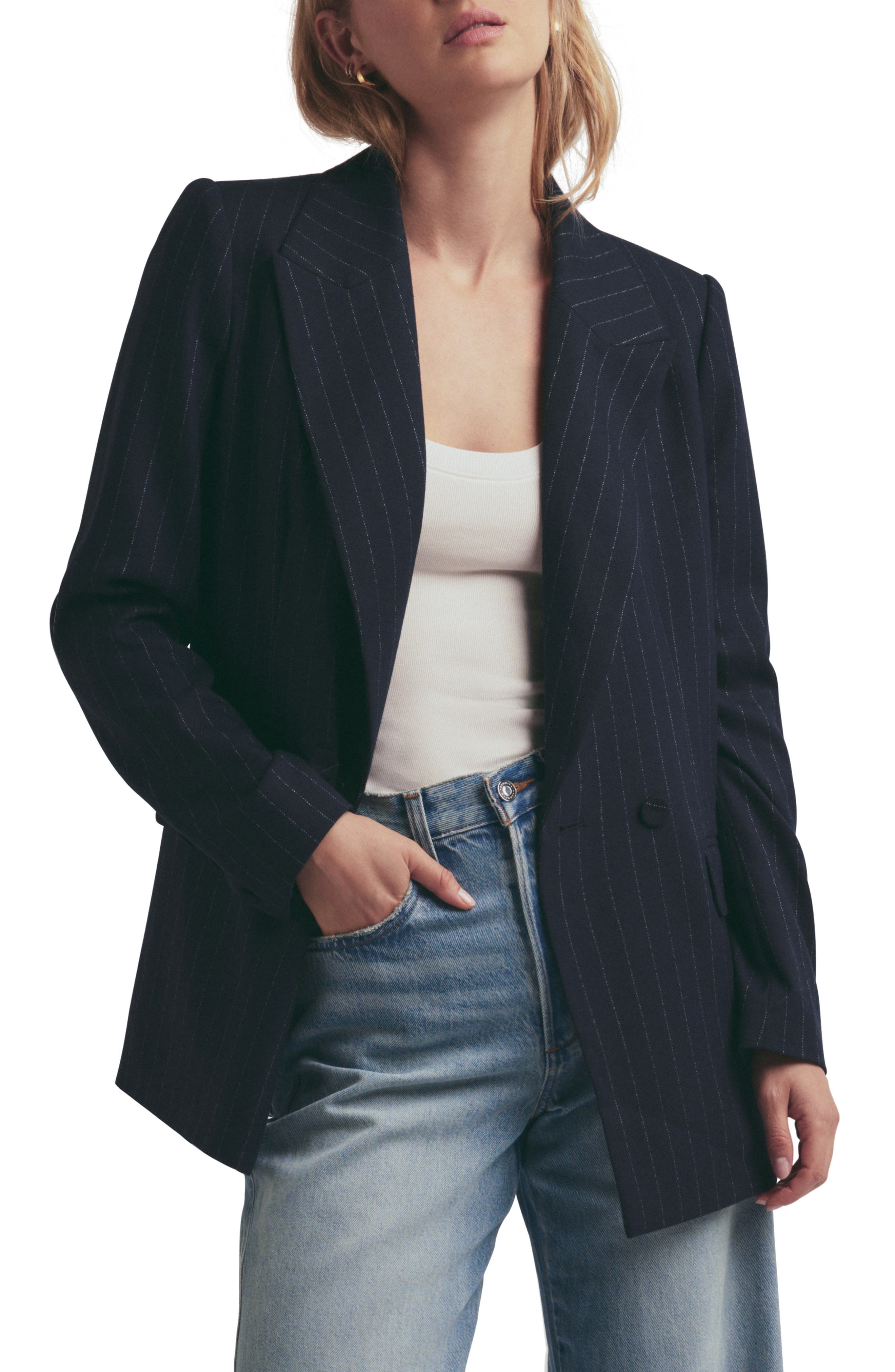 The Suits You Chalk Stripe Blazer - image 1