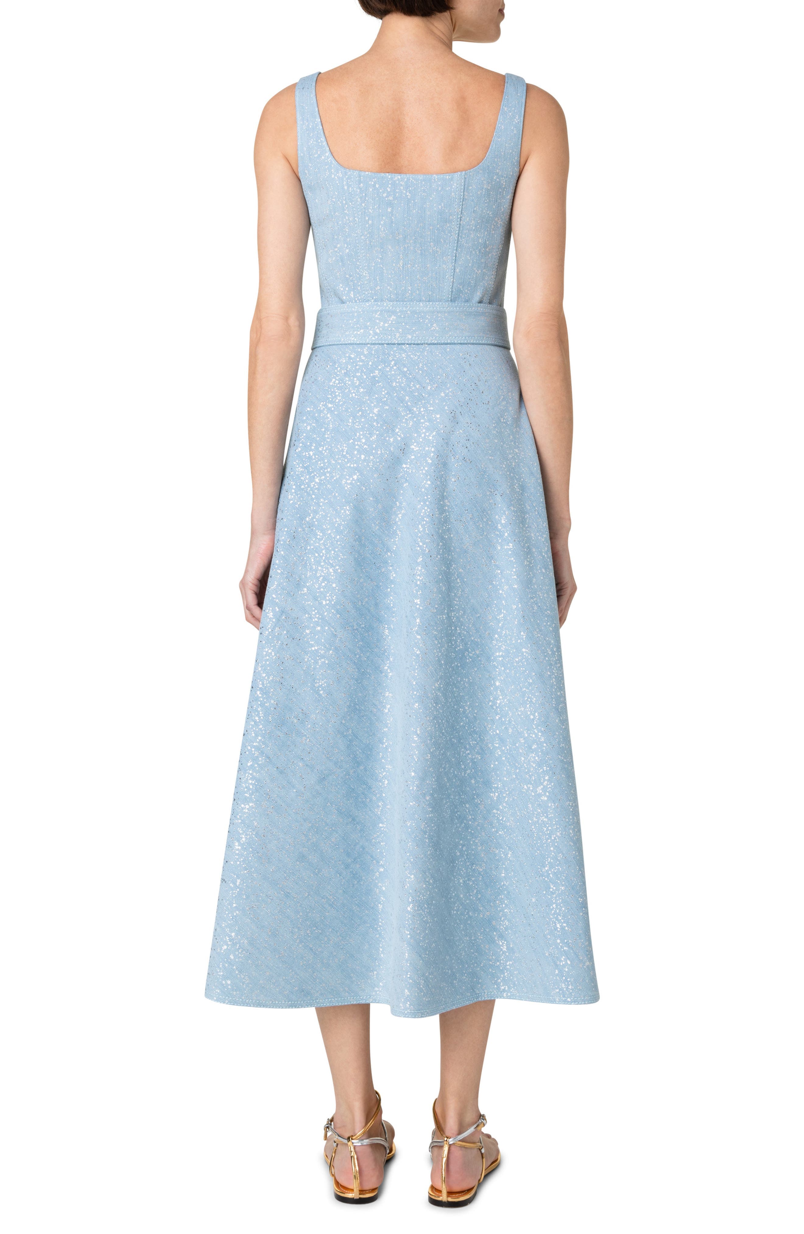 Sparkle Cotton Stretch Denim Sundress - image 2