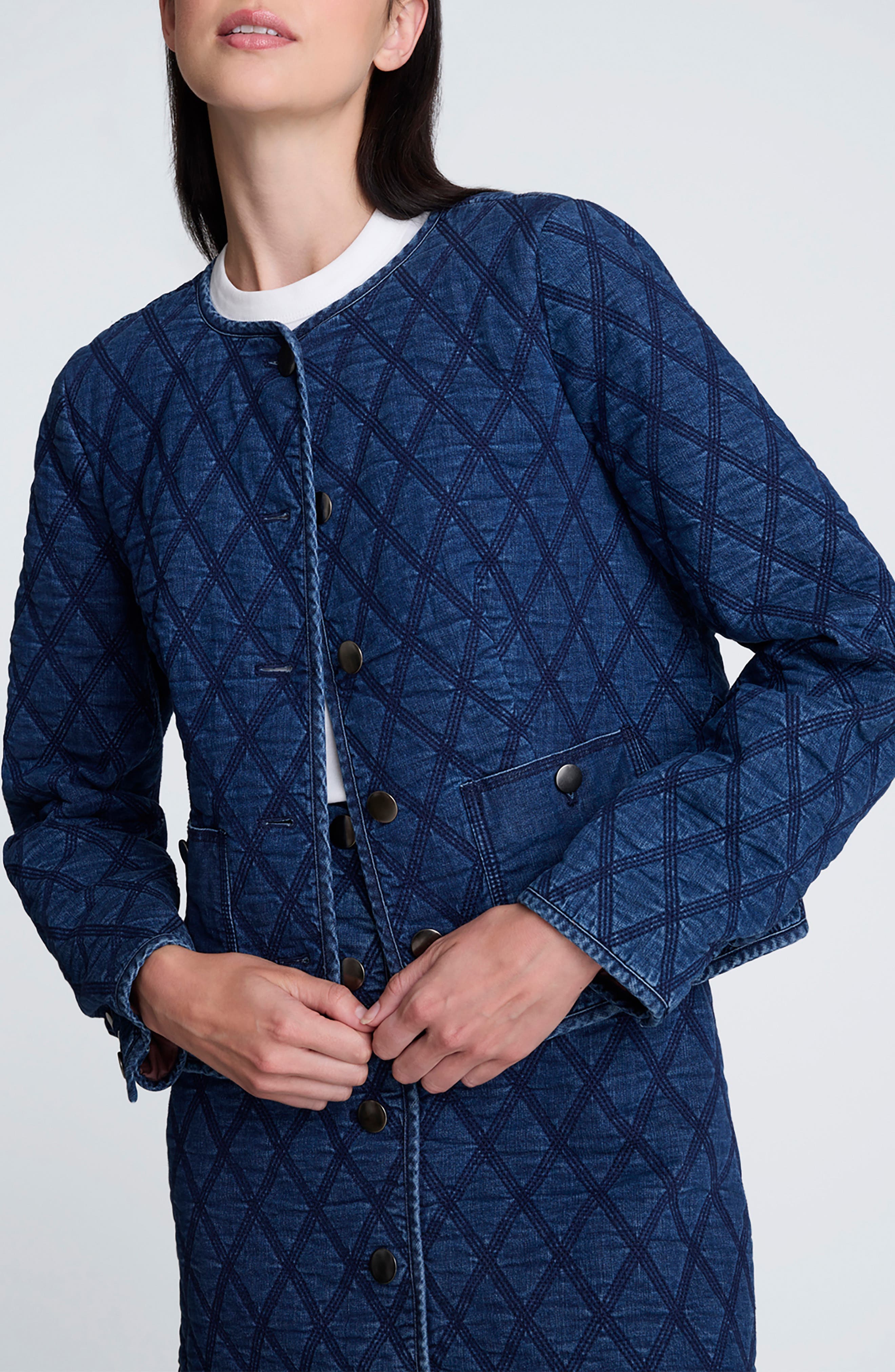 Quilted Denim Jacket - image 1