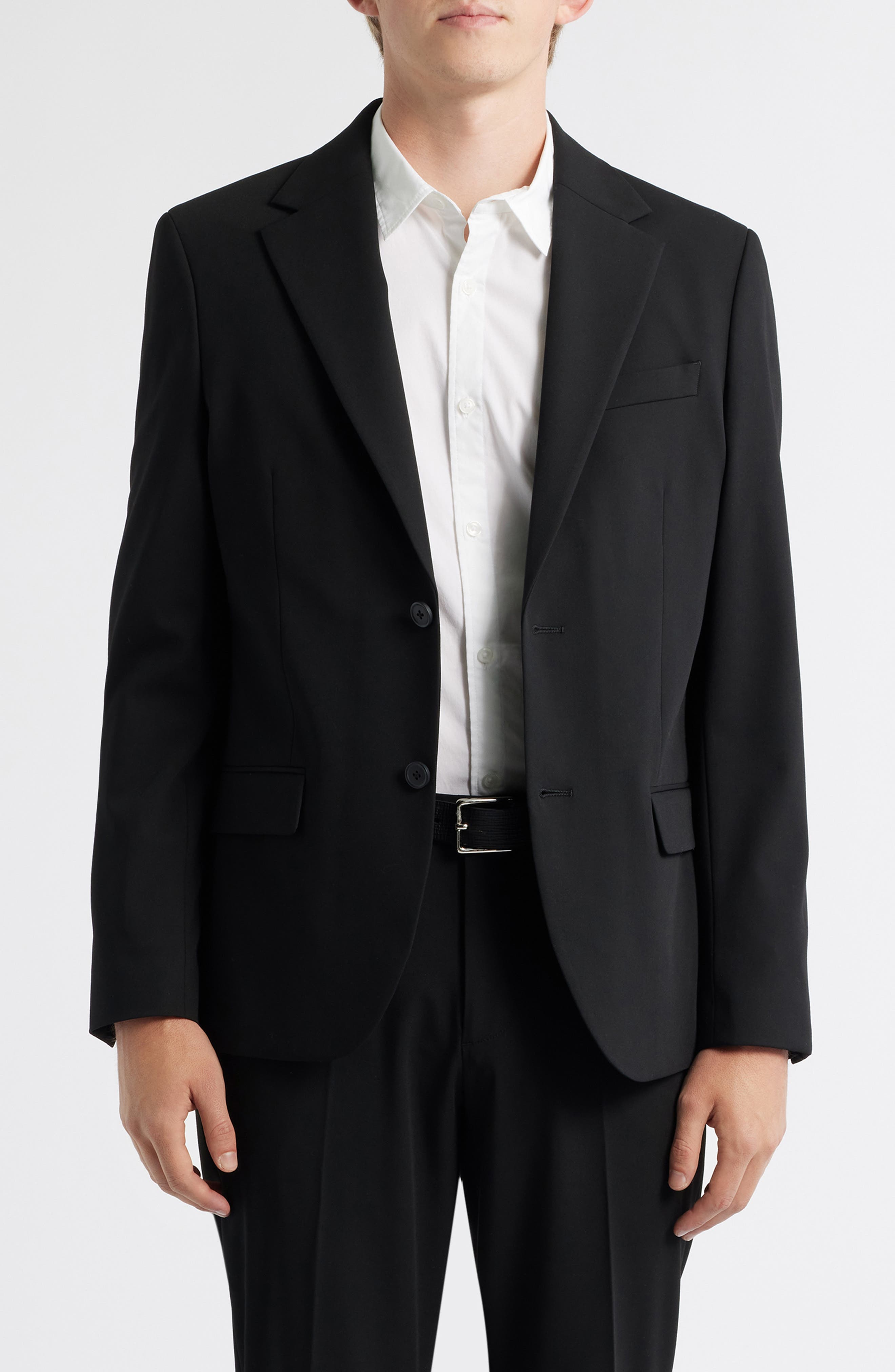 Slim Fit Solid Stretch Suit Jacket - image 1