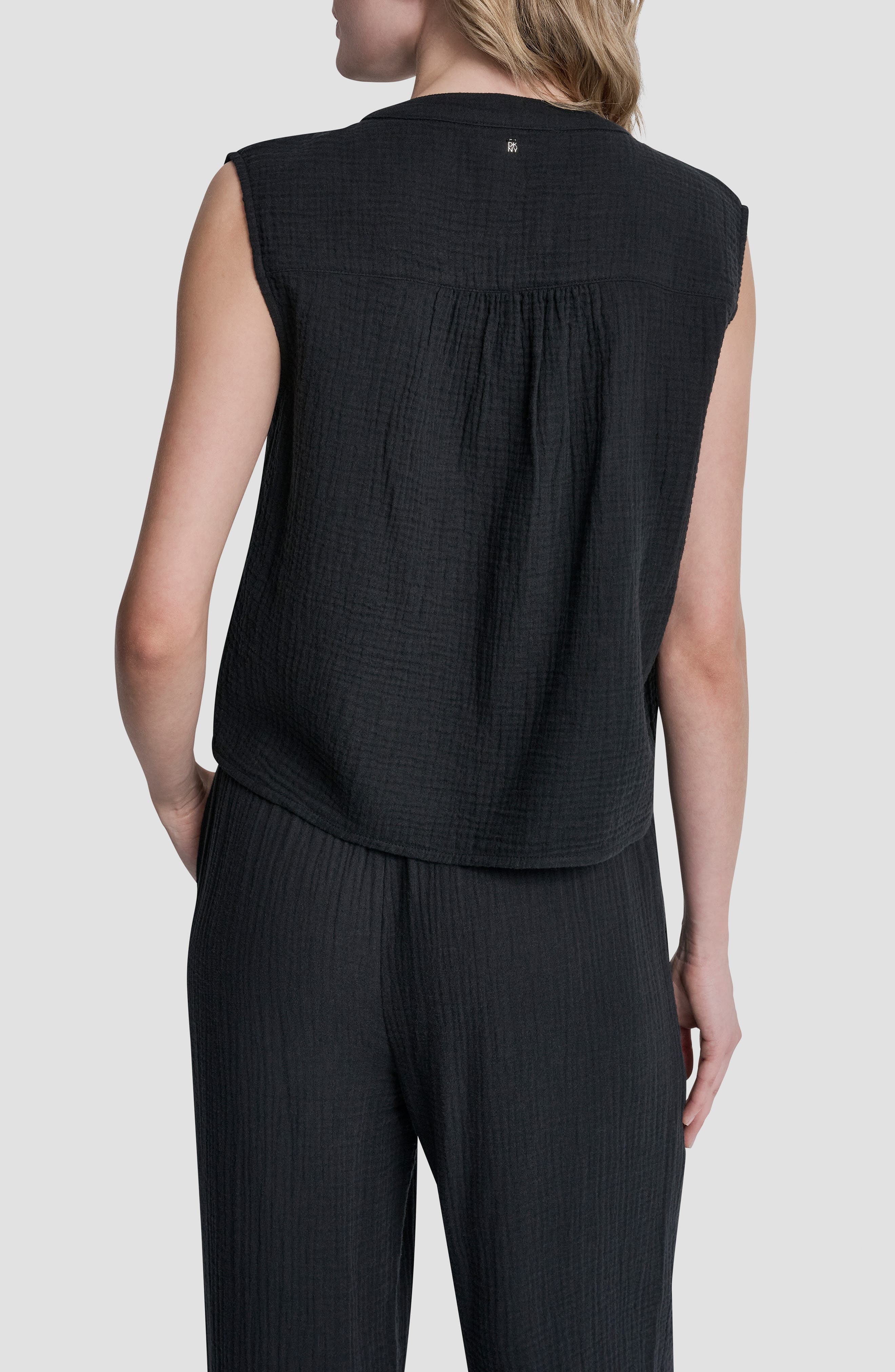 Double Crepe Gauze Sleeveless Top - image 2