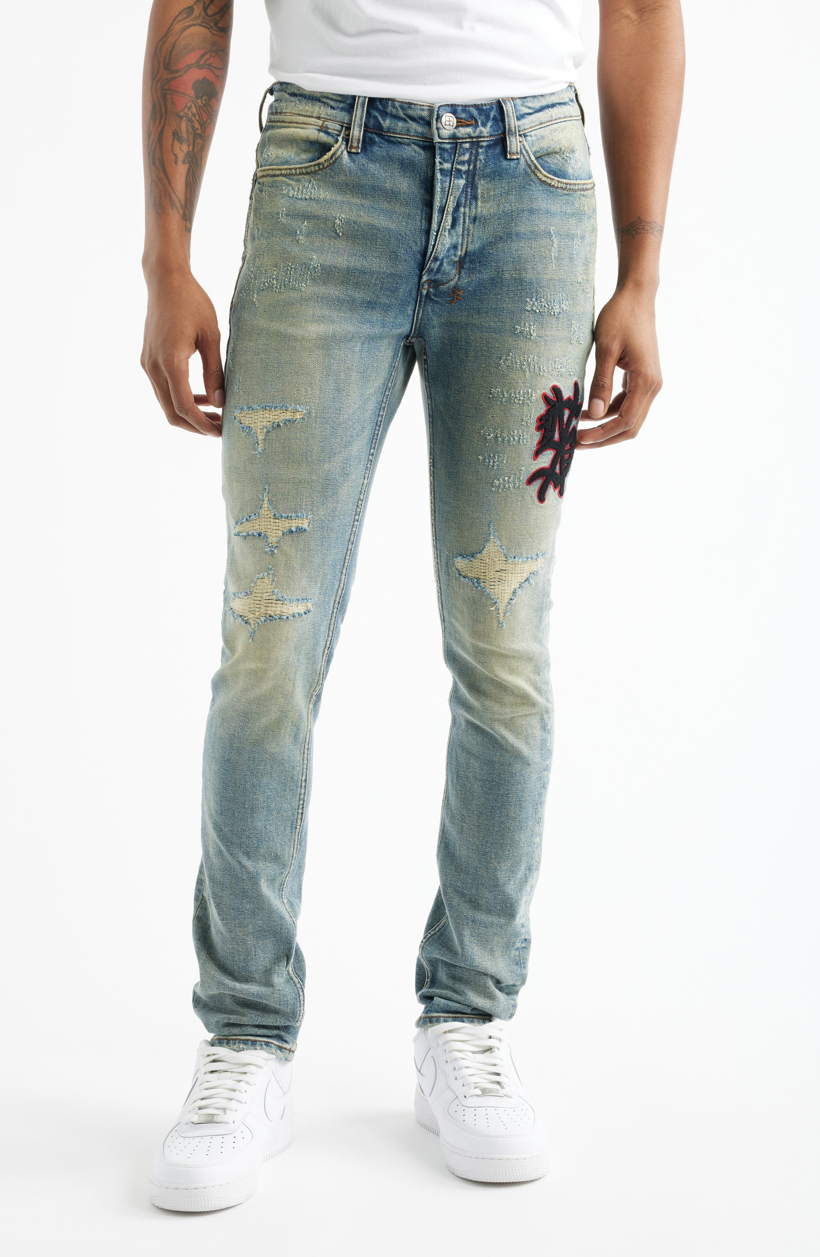 Van Winkle Bleu Monday Repair Skinny Jeans - image 1
