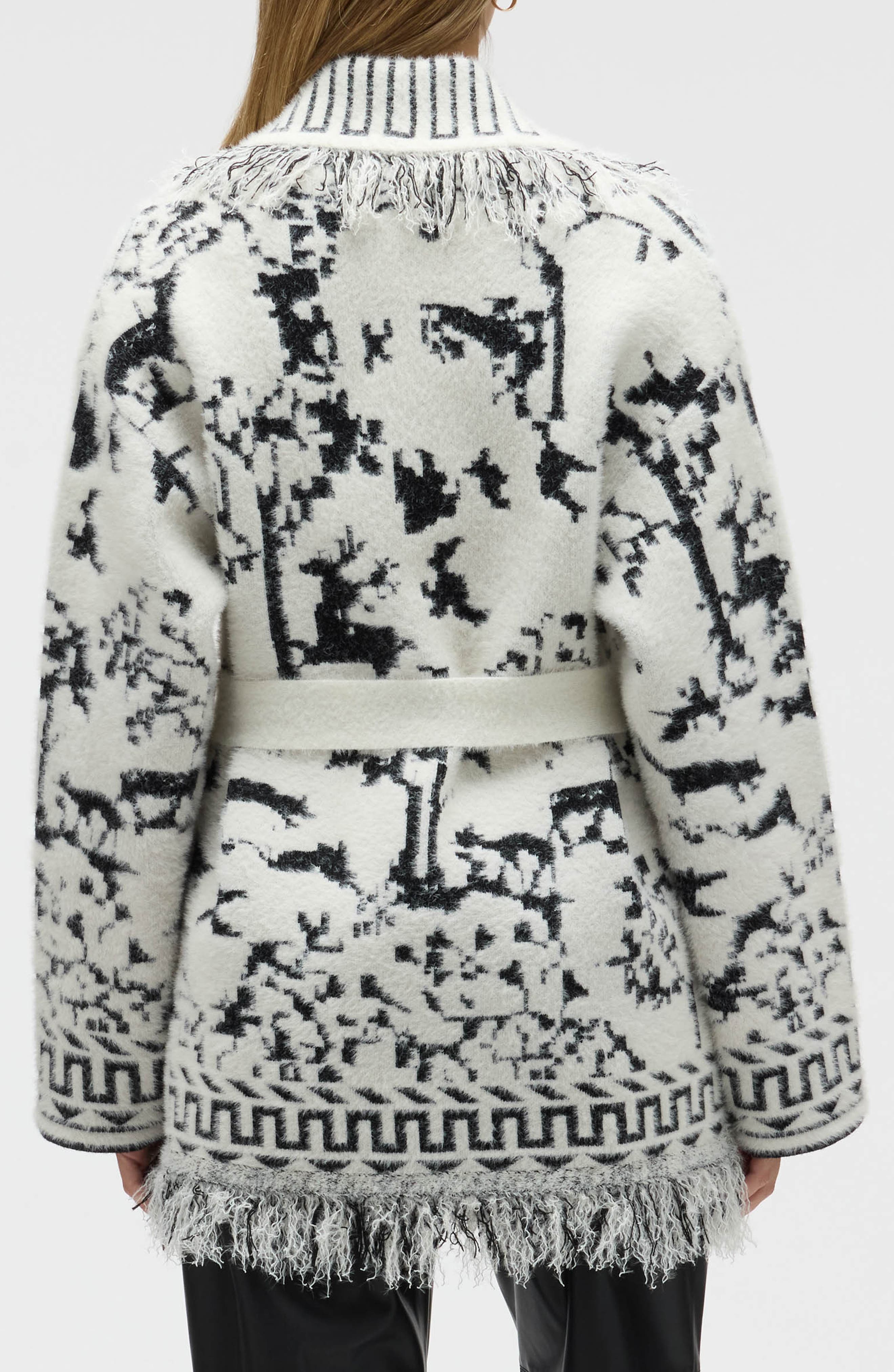 Fringed Eyelash Sweater Coat - image 2