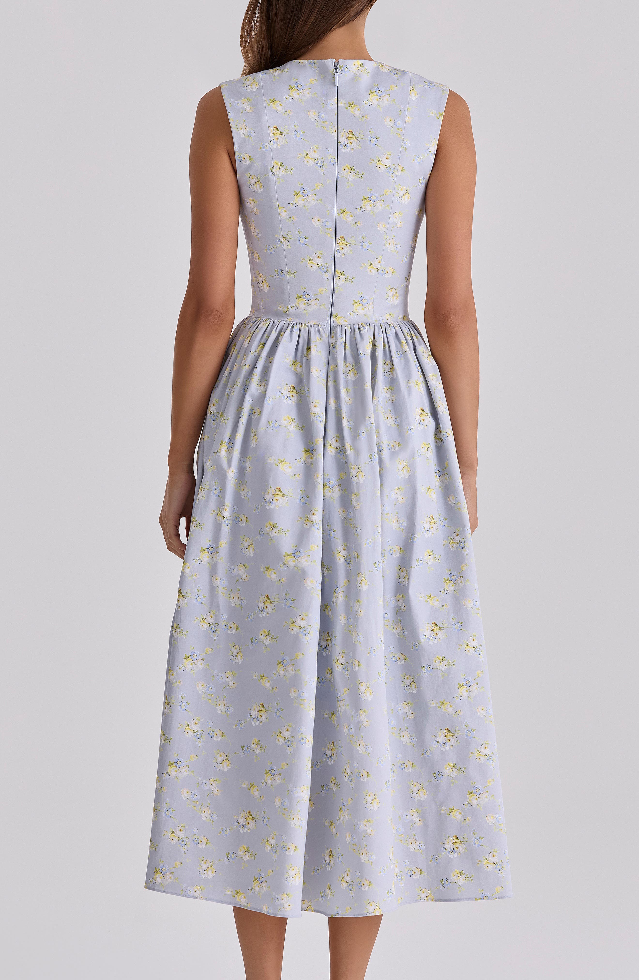Emmy Floral Print Cotton Midi Sundress - image 2