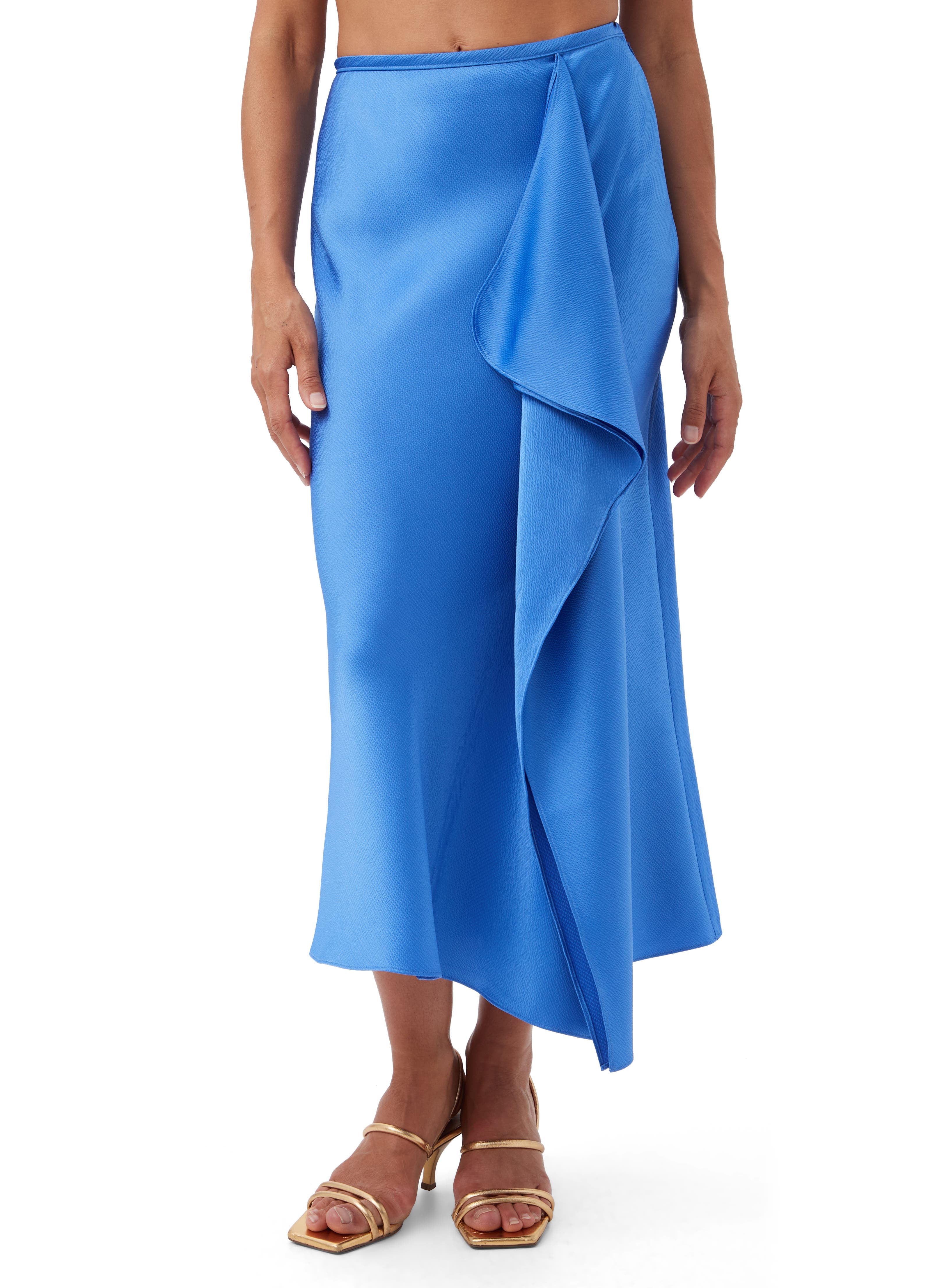Sahel Satin Midi Skirt - image 1