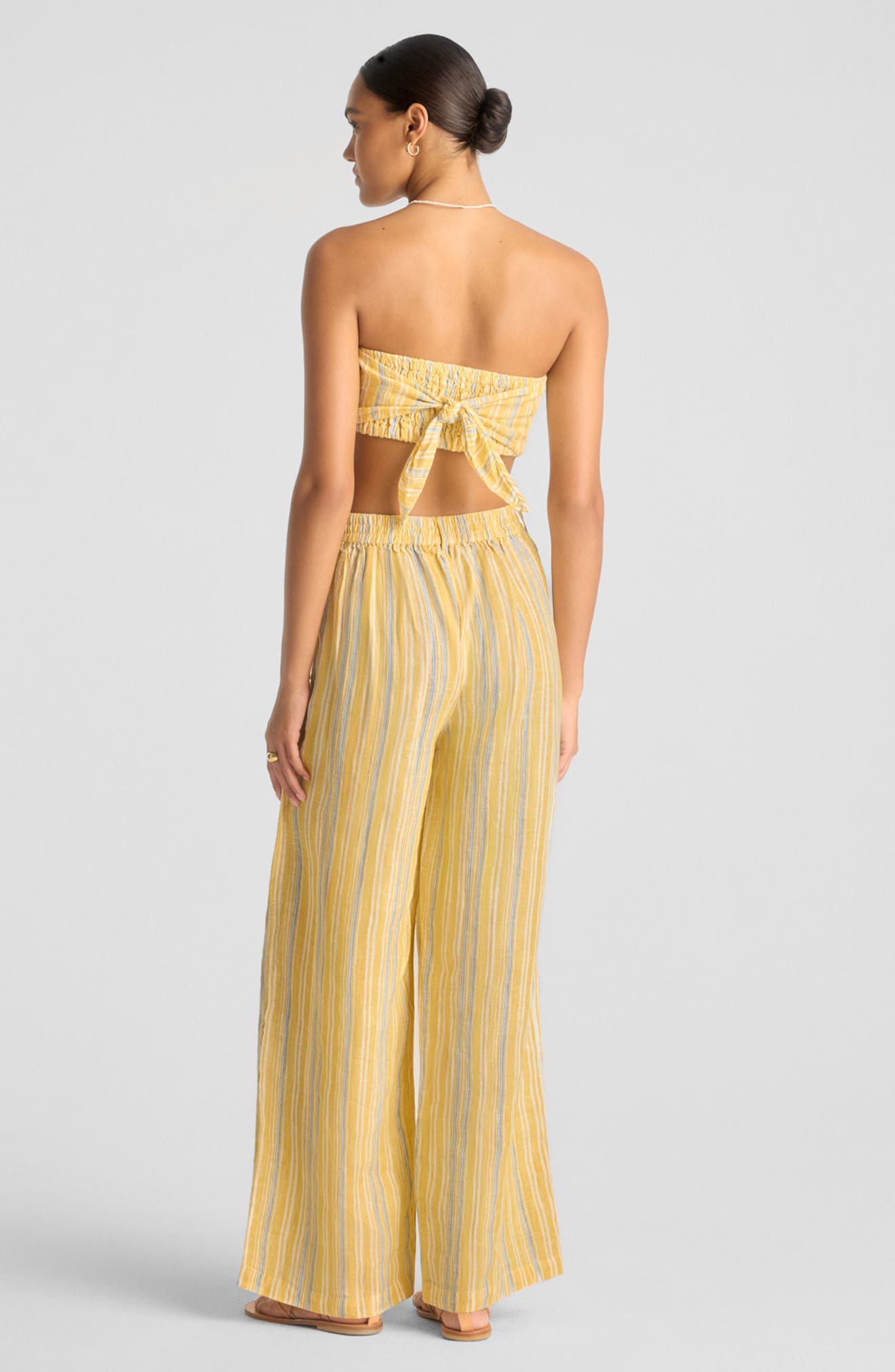 Joni Stripe Strapless Crop Top - image 2