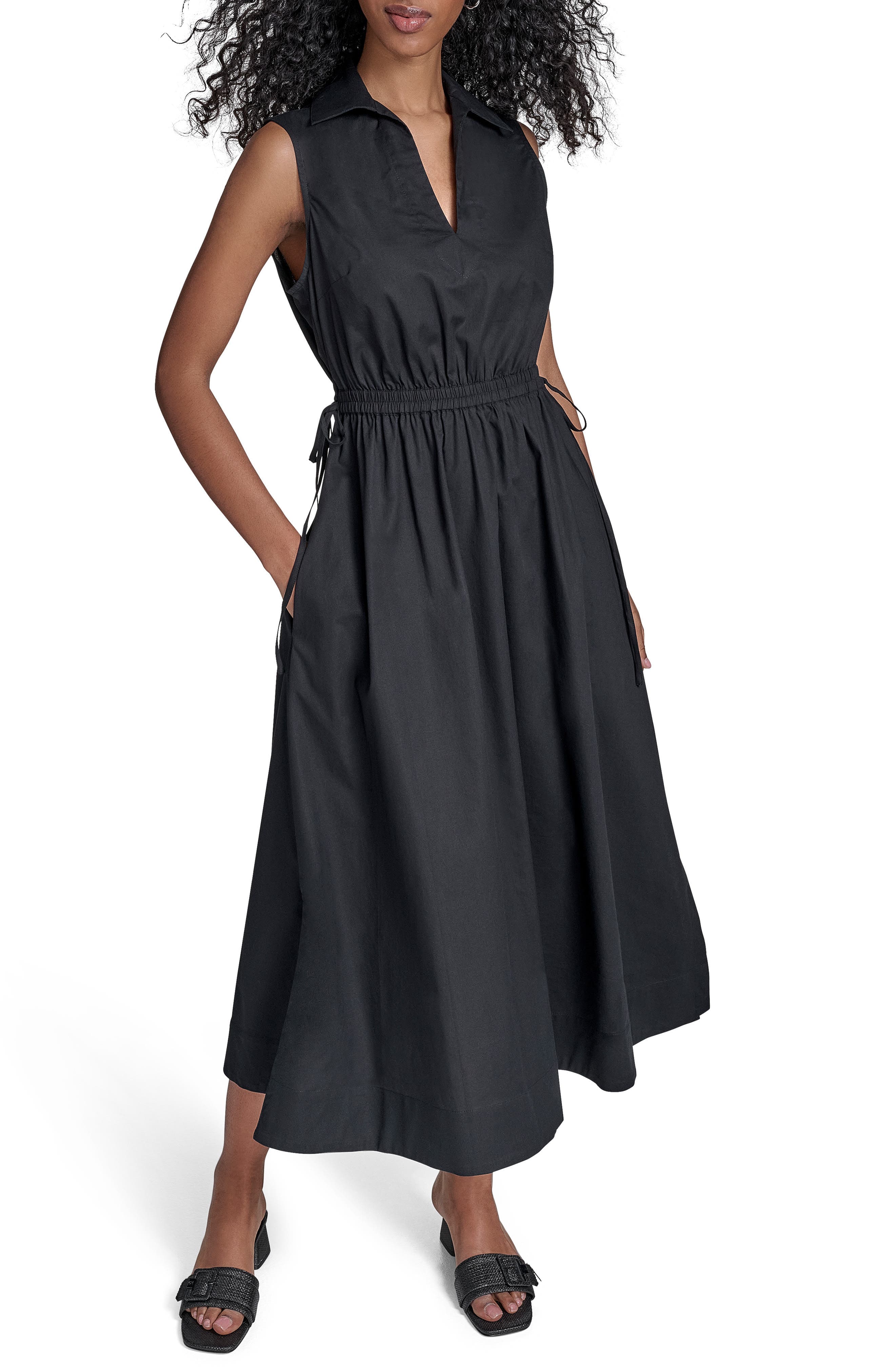Cutout Cotton Maxi Dress - image 1