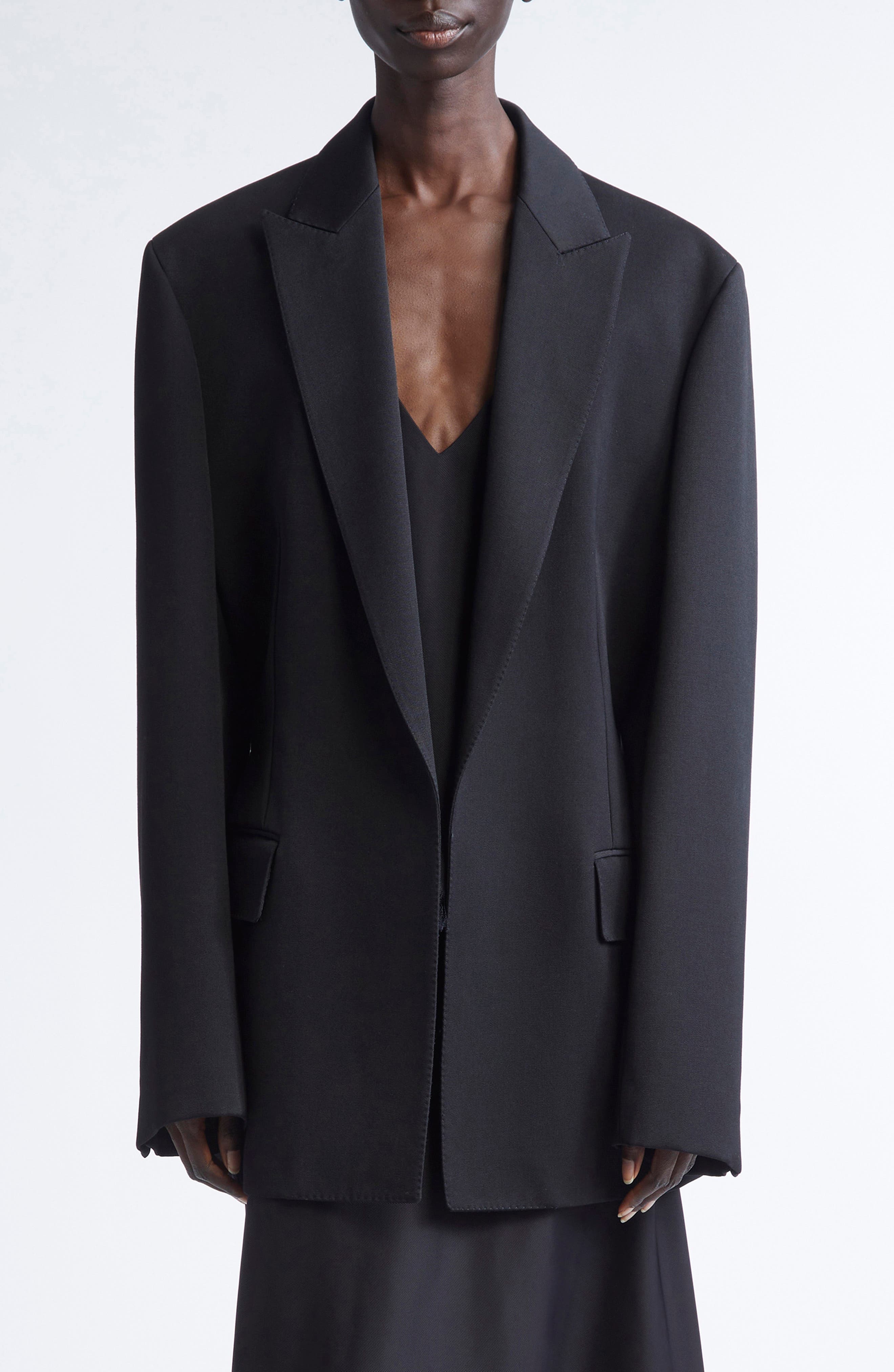 Elaina Tailored Wool Blazer - image 1