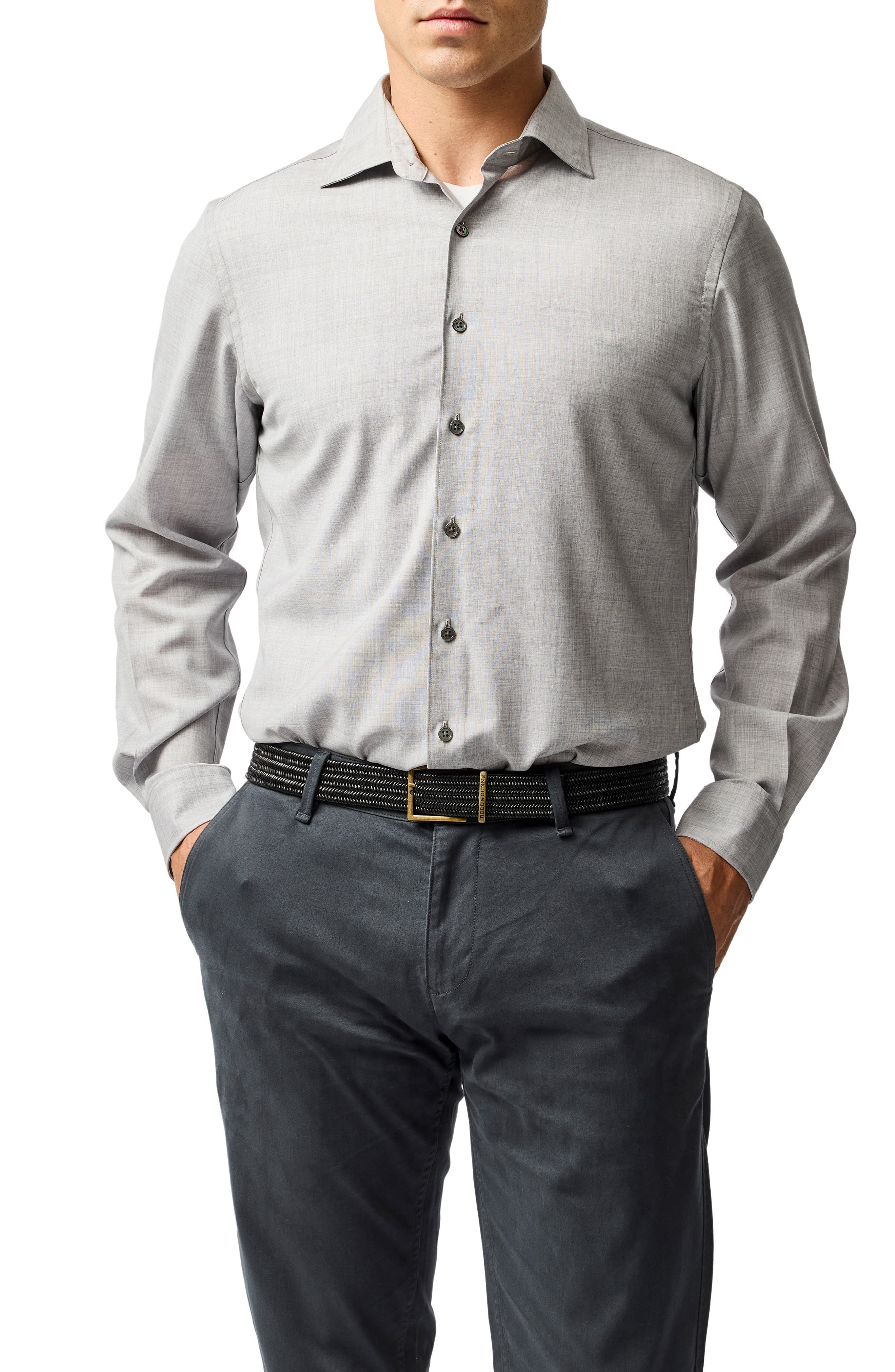 Esk Valley Wool Melange Button-Up Shirt - image 1