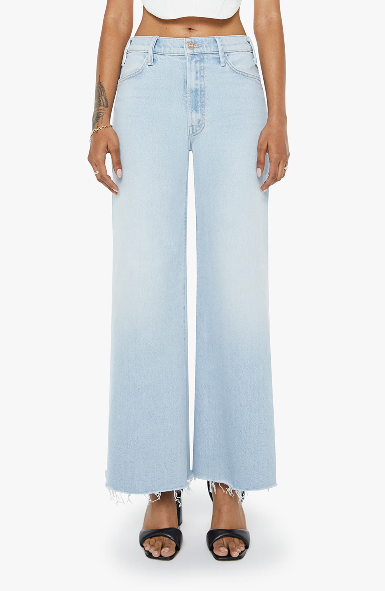 The Lil Huster Roller Simp High Waist Fray Hem Jeans - image 1