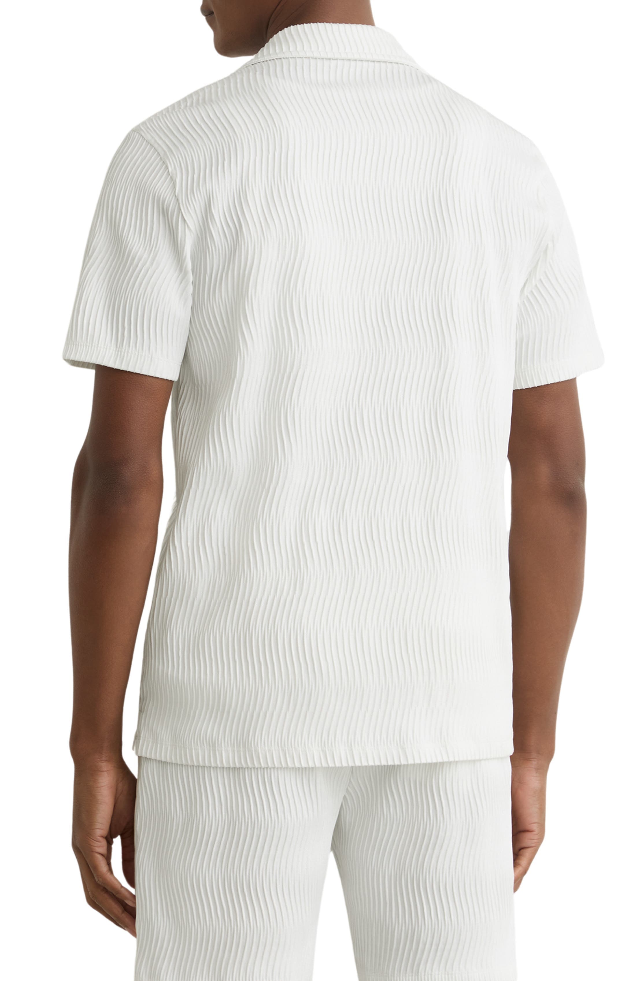 Aleo Textured Wave Camp Shirt - image 1
