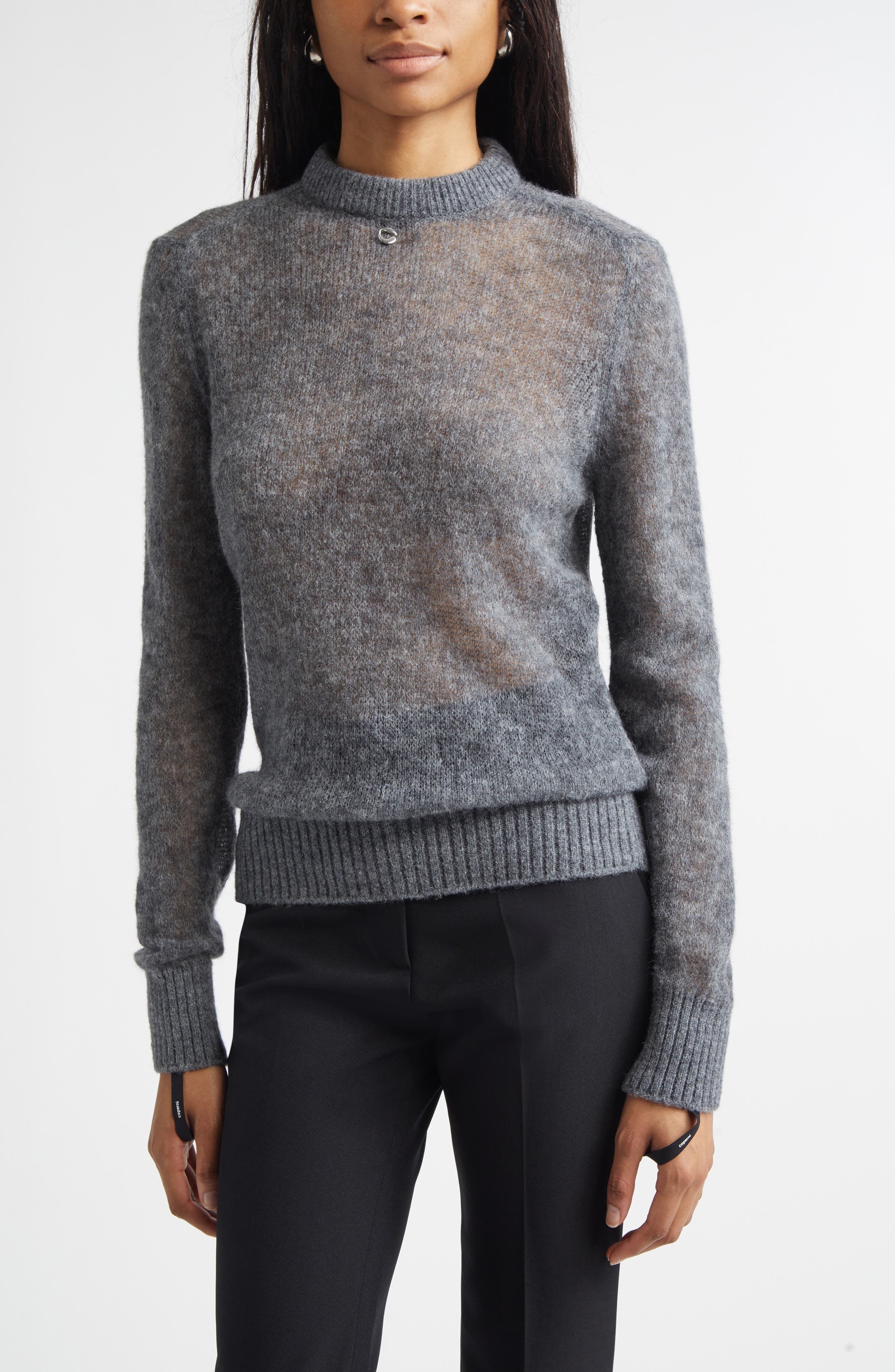 Stirrup Cuff Alpaca & Merino Wool Blend Sweater - image 1