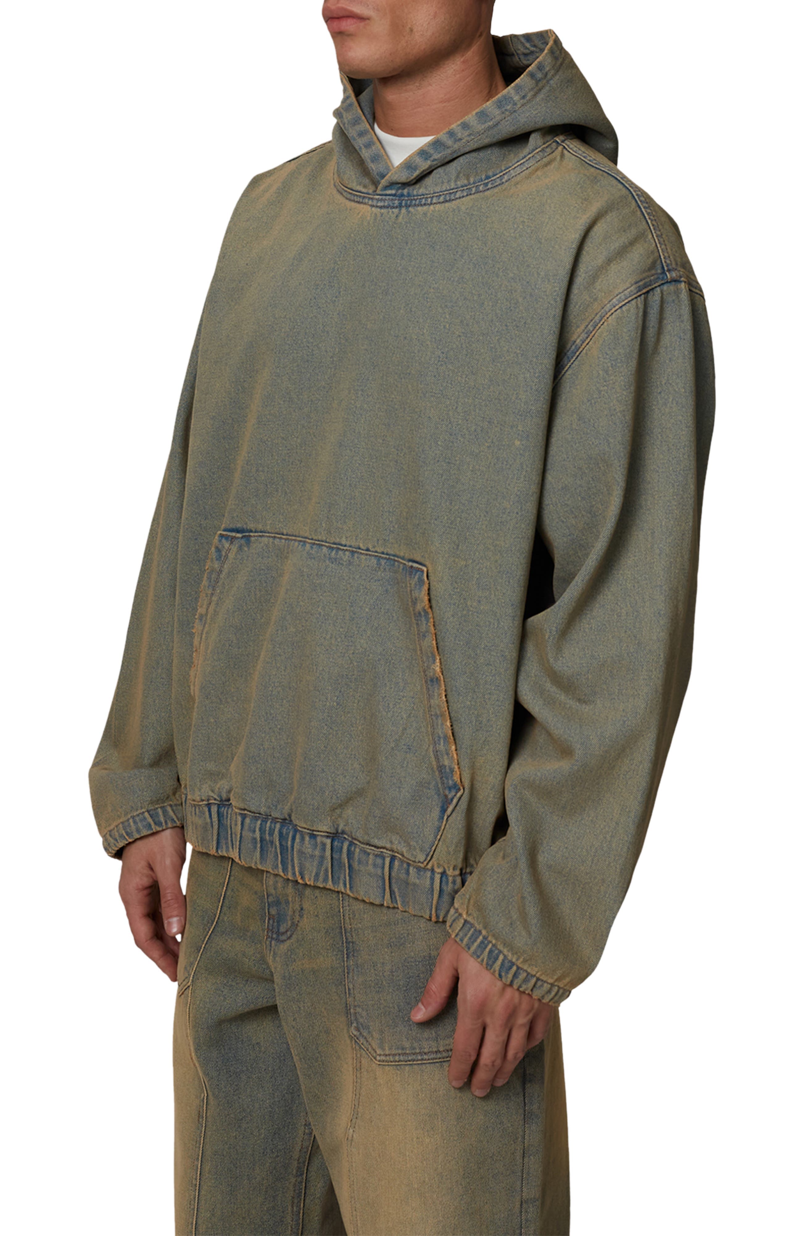 Oversized Denim Pullover Hood - image 2
