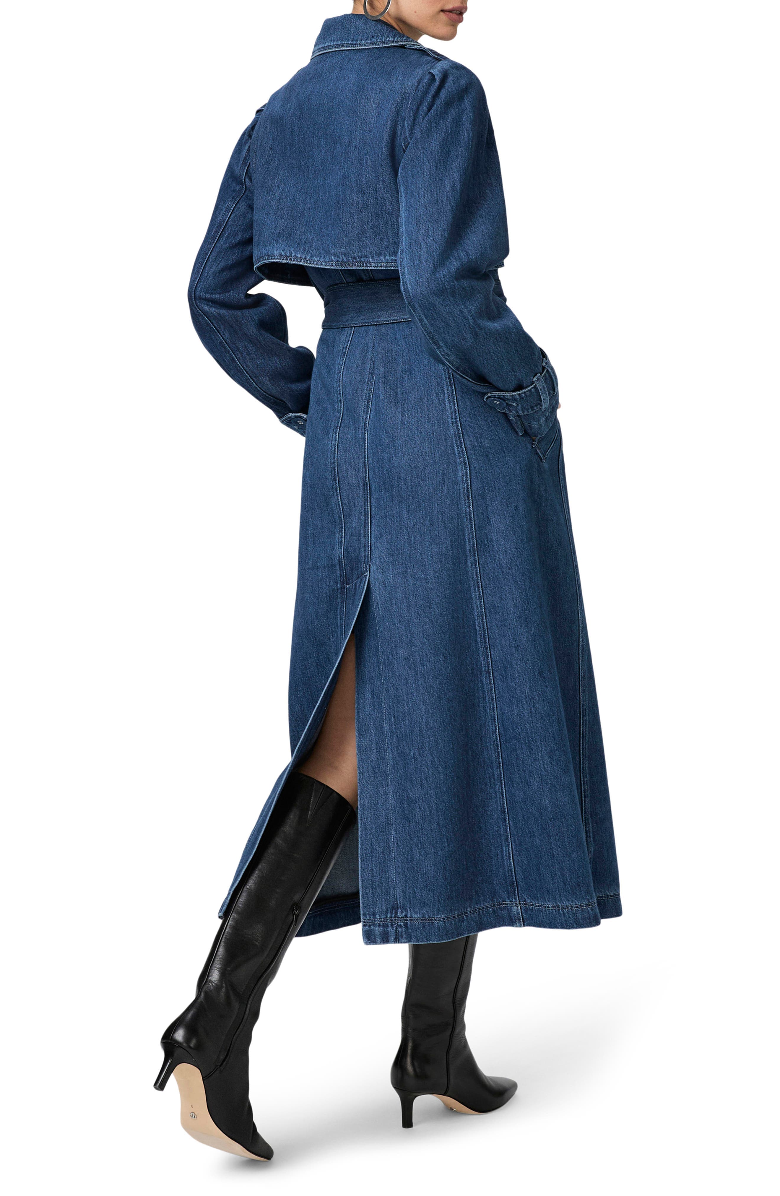 Raina Denim Trench Coat - image 2