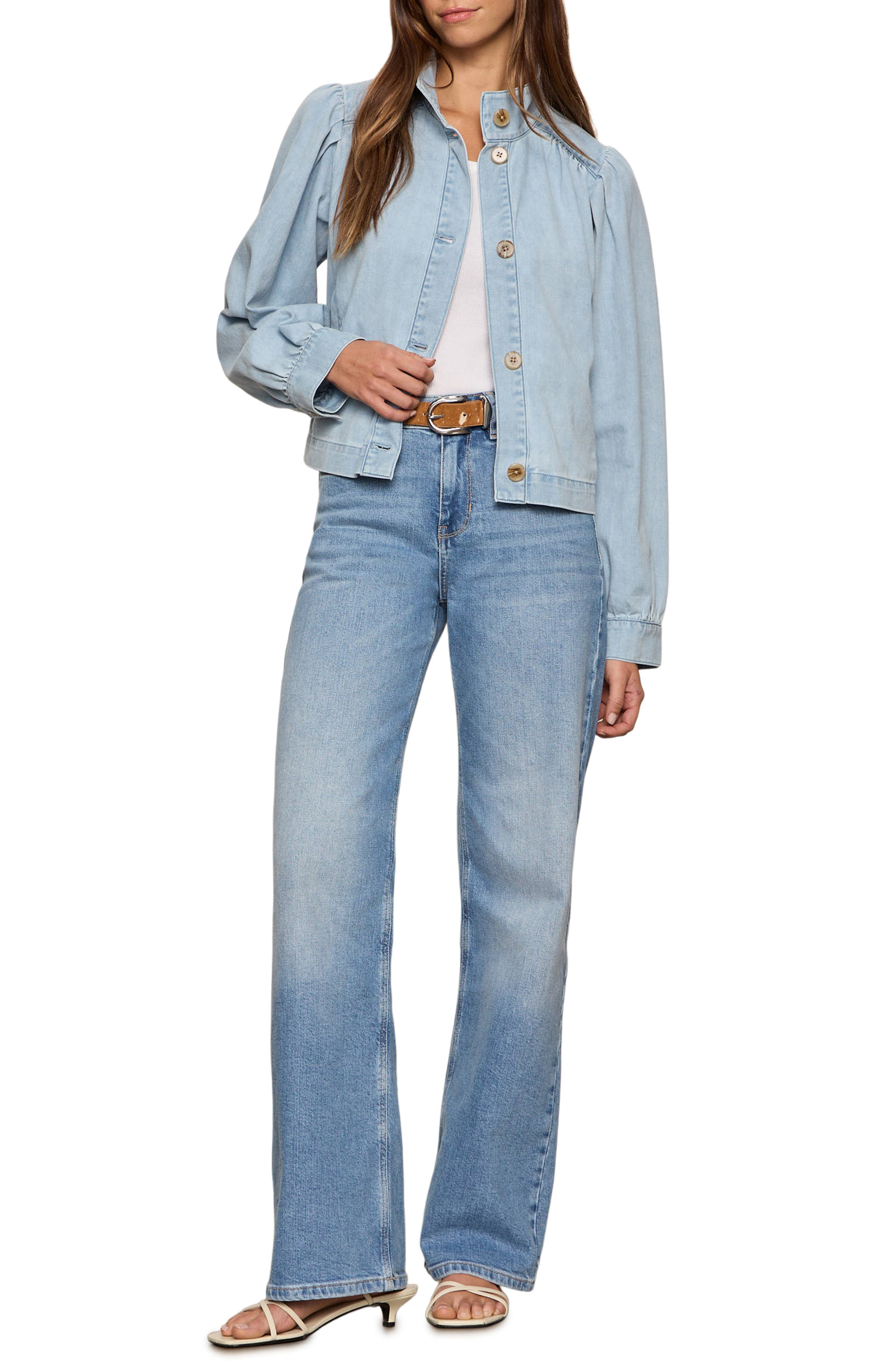 Puff Shoulder Denim Jacket - image 2