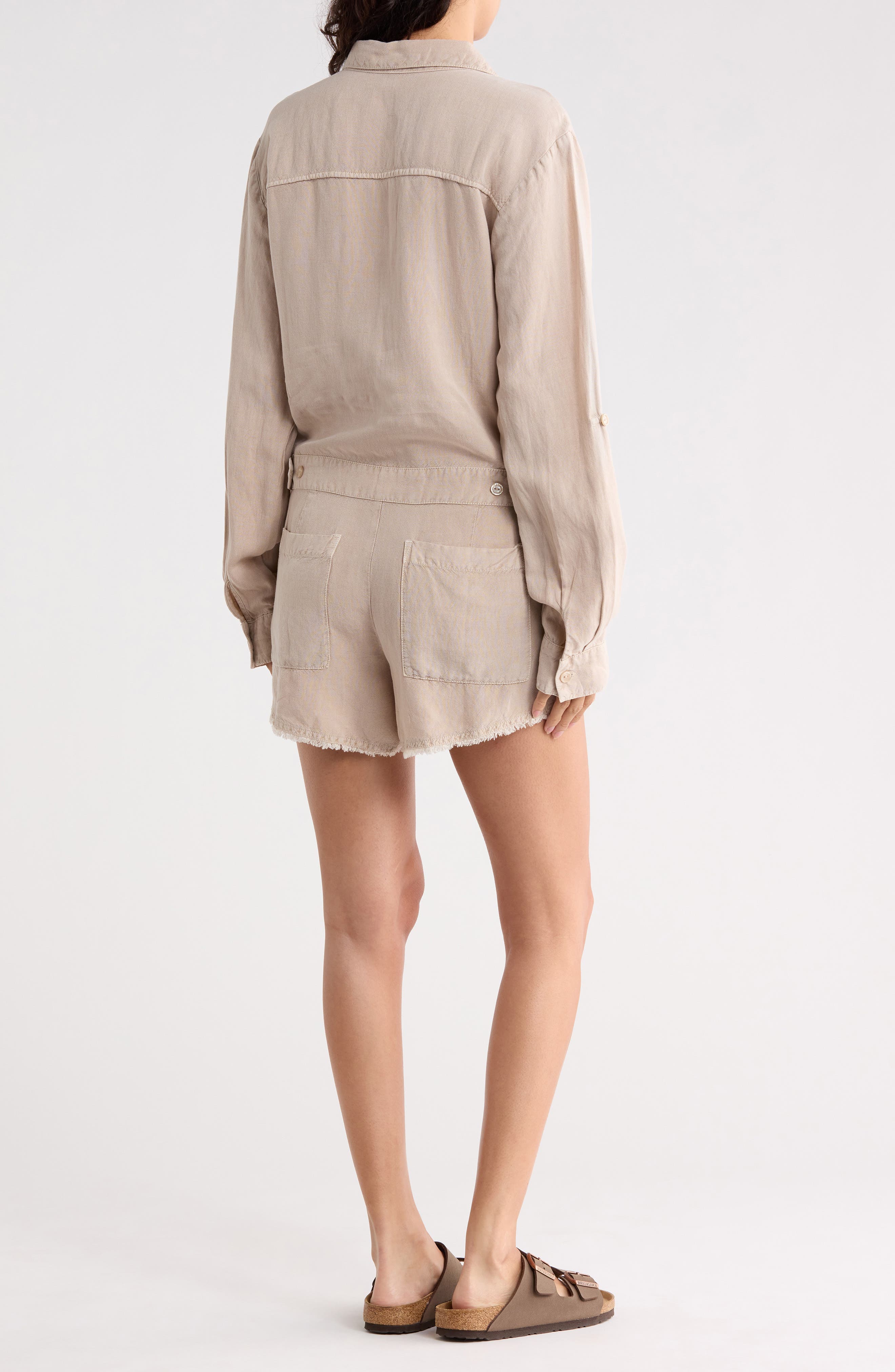 Rea Frayed Short Romper - image 2
