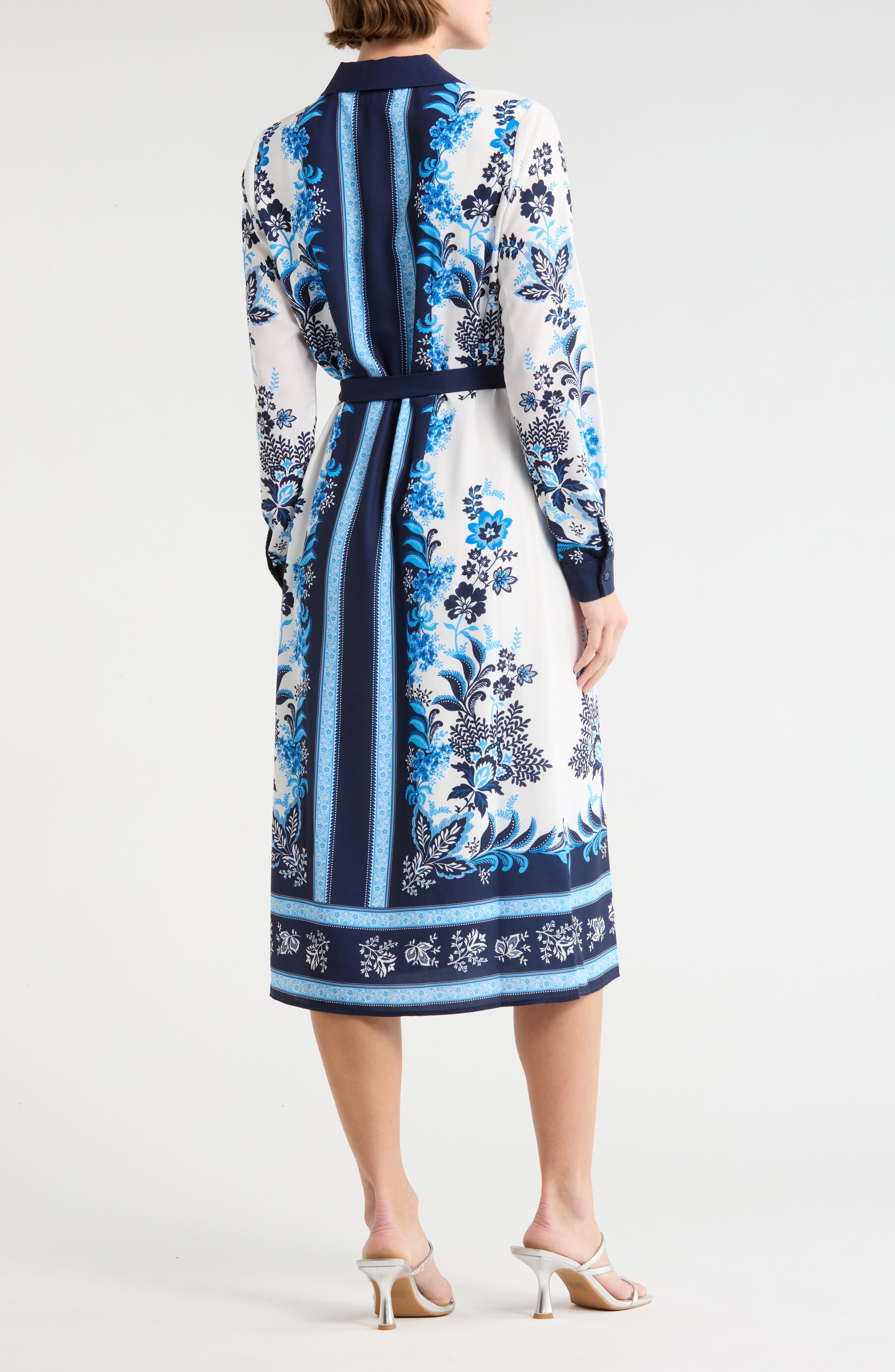 Floral Long Sleeve Shirtdress - image 2