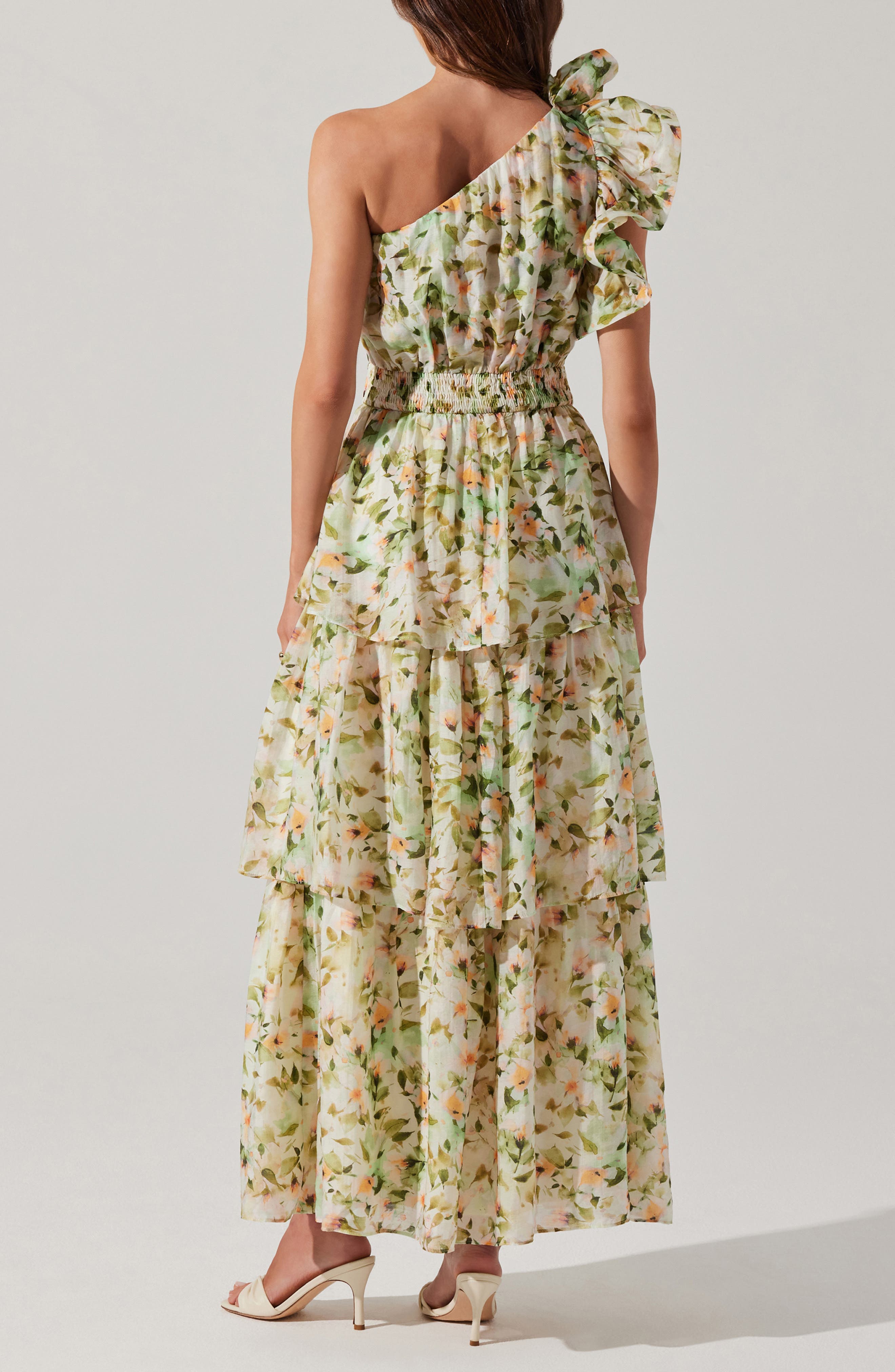 Imelda Floral One-Shoulder Dress - image 2