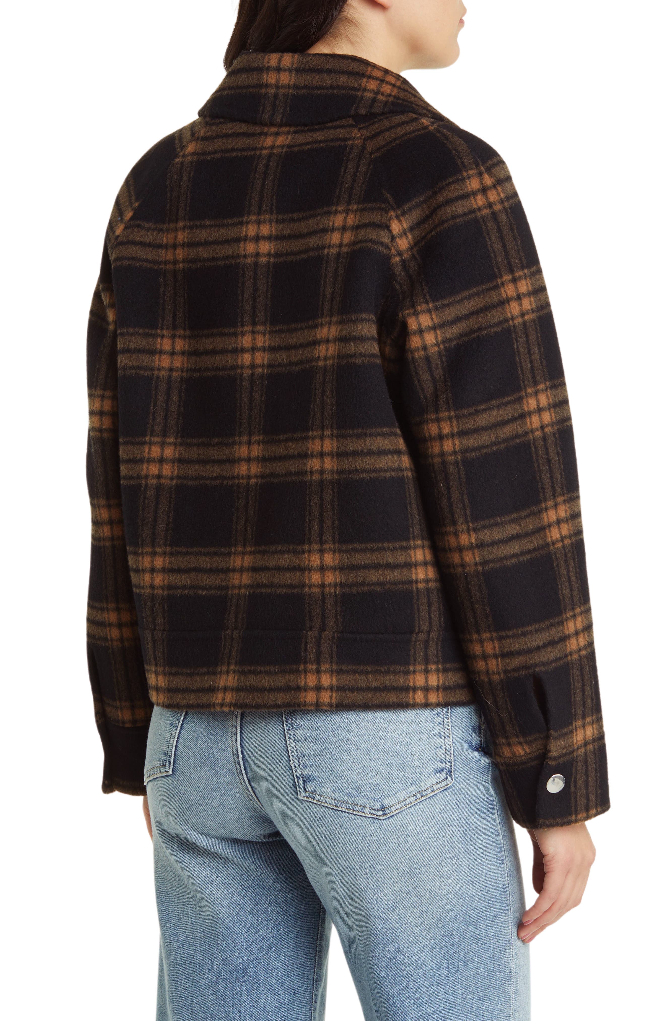 Cheyenne Plaid Brushed Wool Blend Coat - image 2
