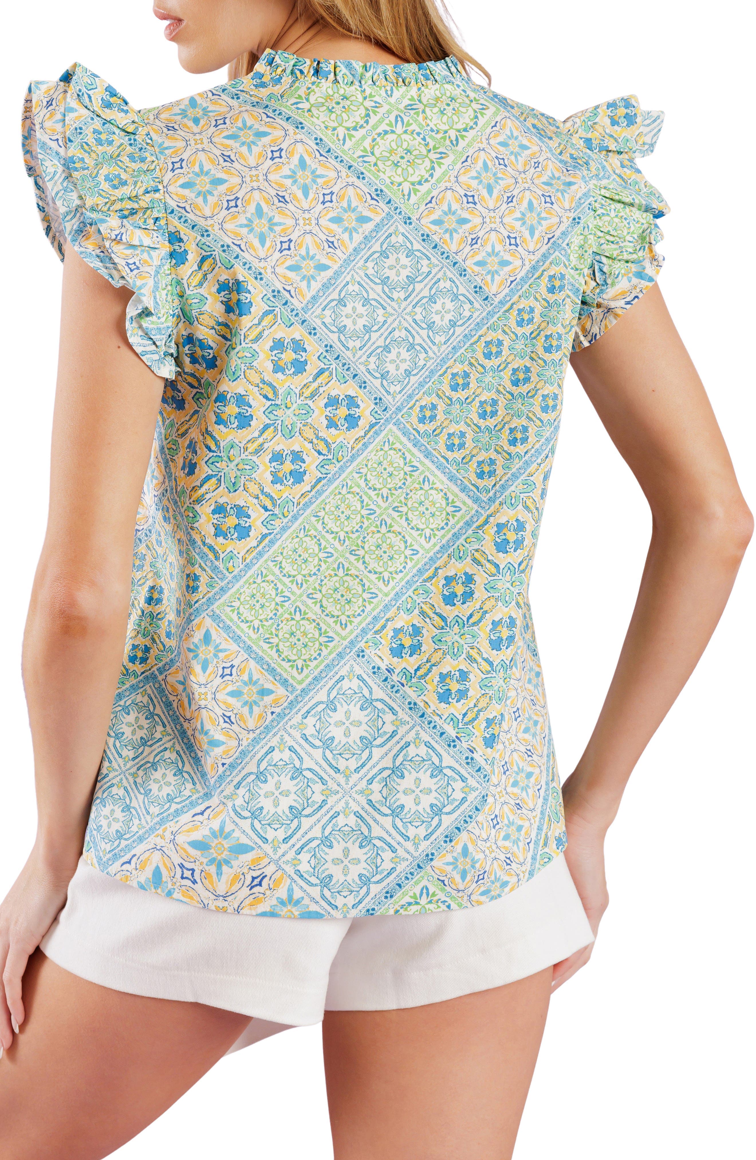 Flutter Sleeve Woven Top - image 2